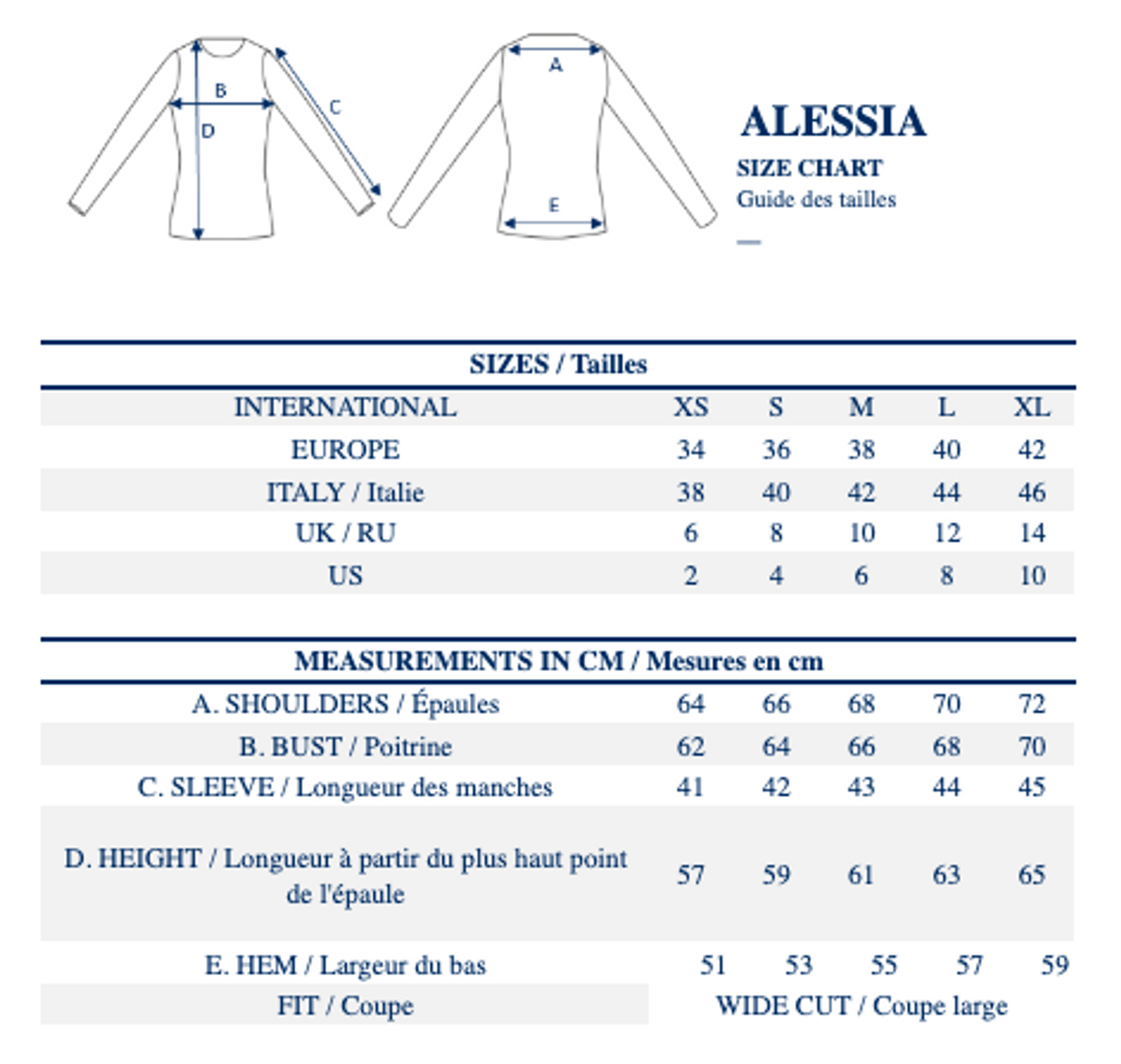 Alessia navy blue wool jumper
