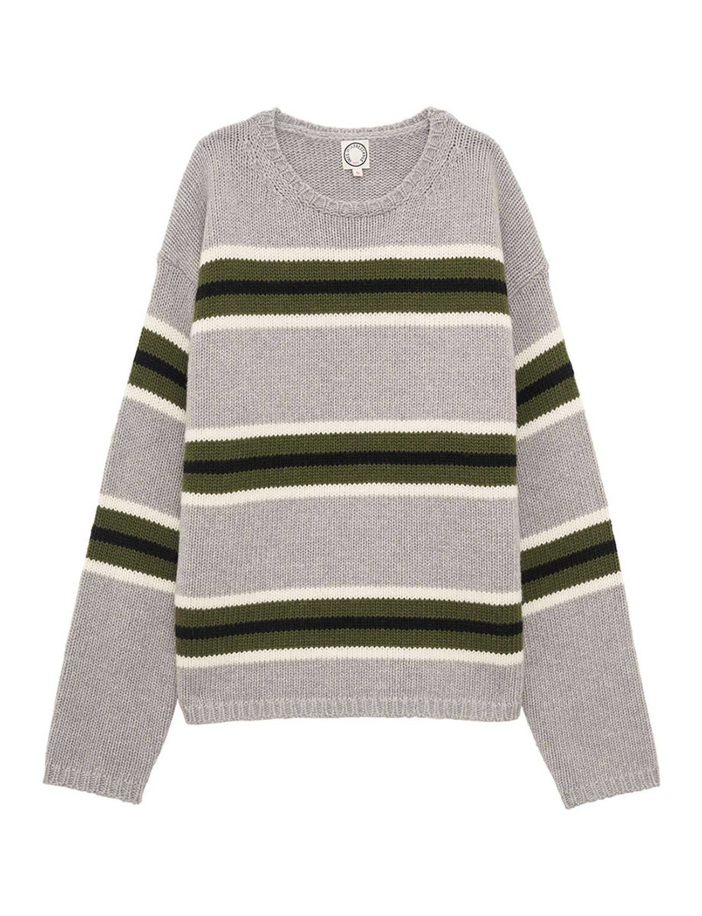 Elina jumper grey/ green wool