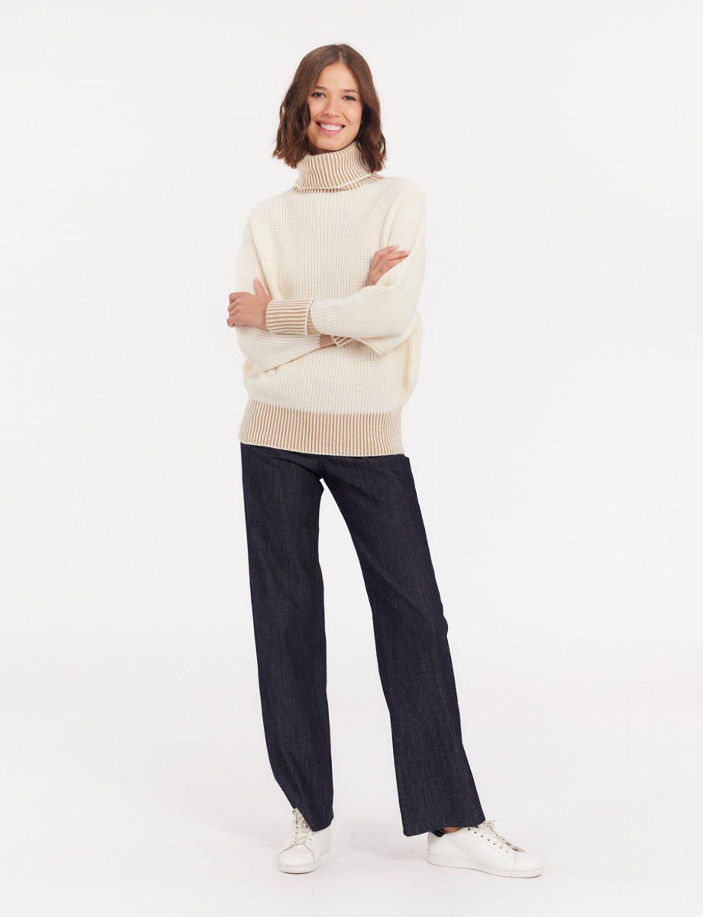 Esra ecru wool jumper