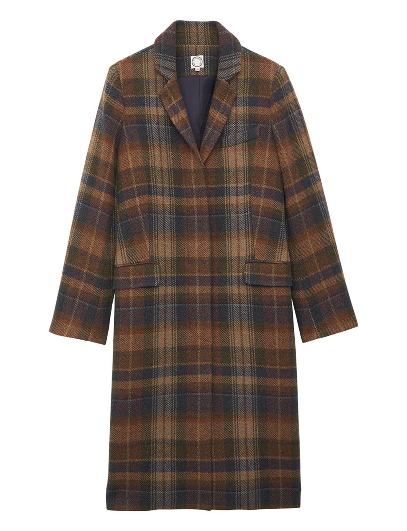 Franck khaki checked coat