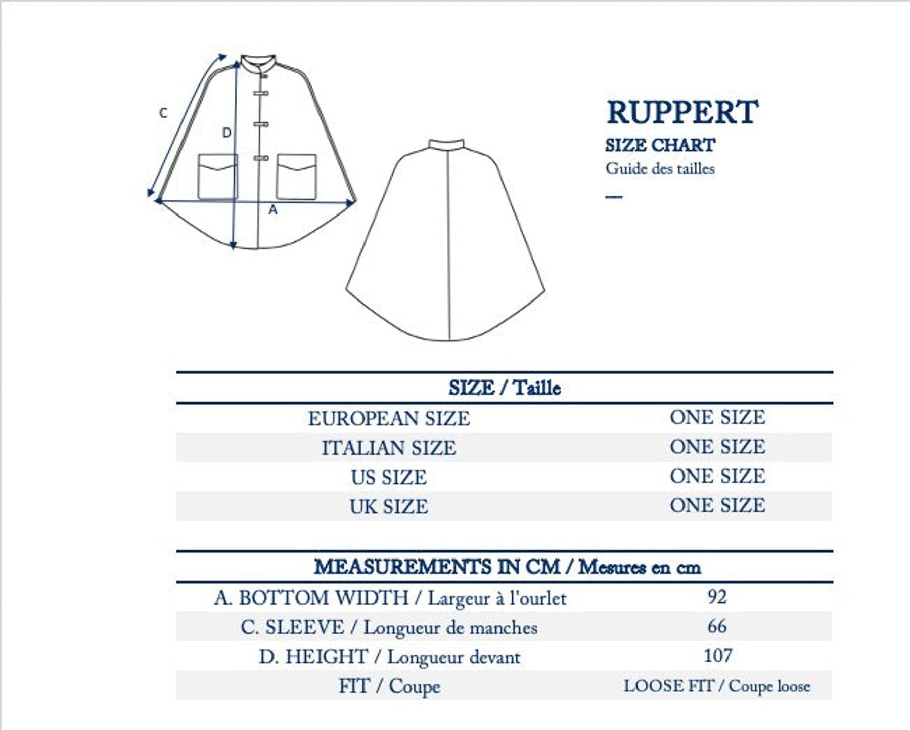 Ruppert beige/ecru wool cape