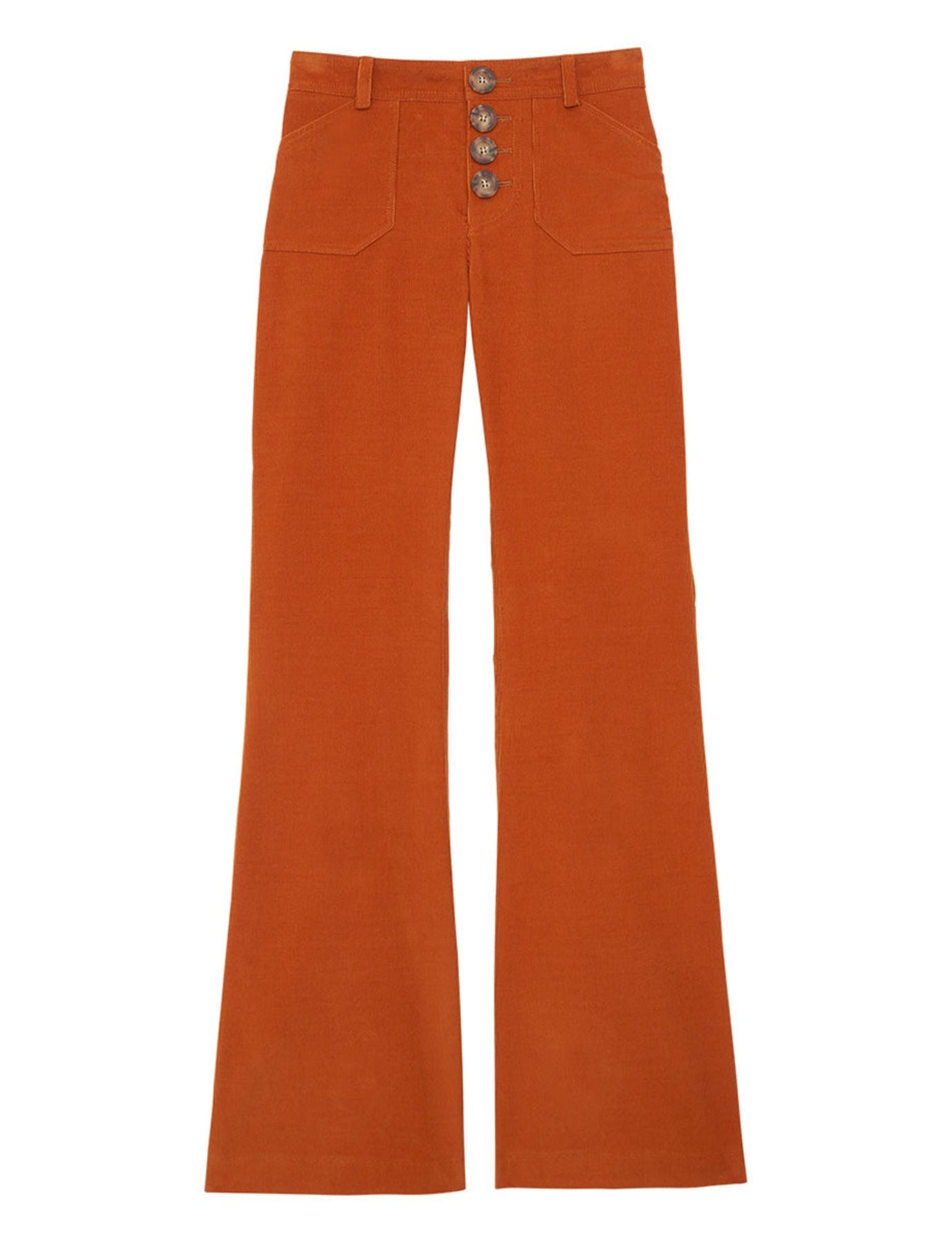 Charlotte orange corduroy trousers