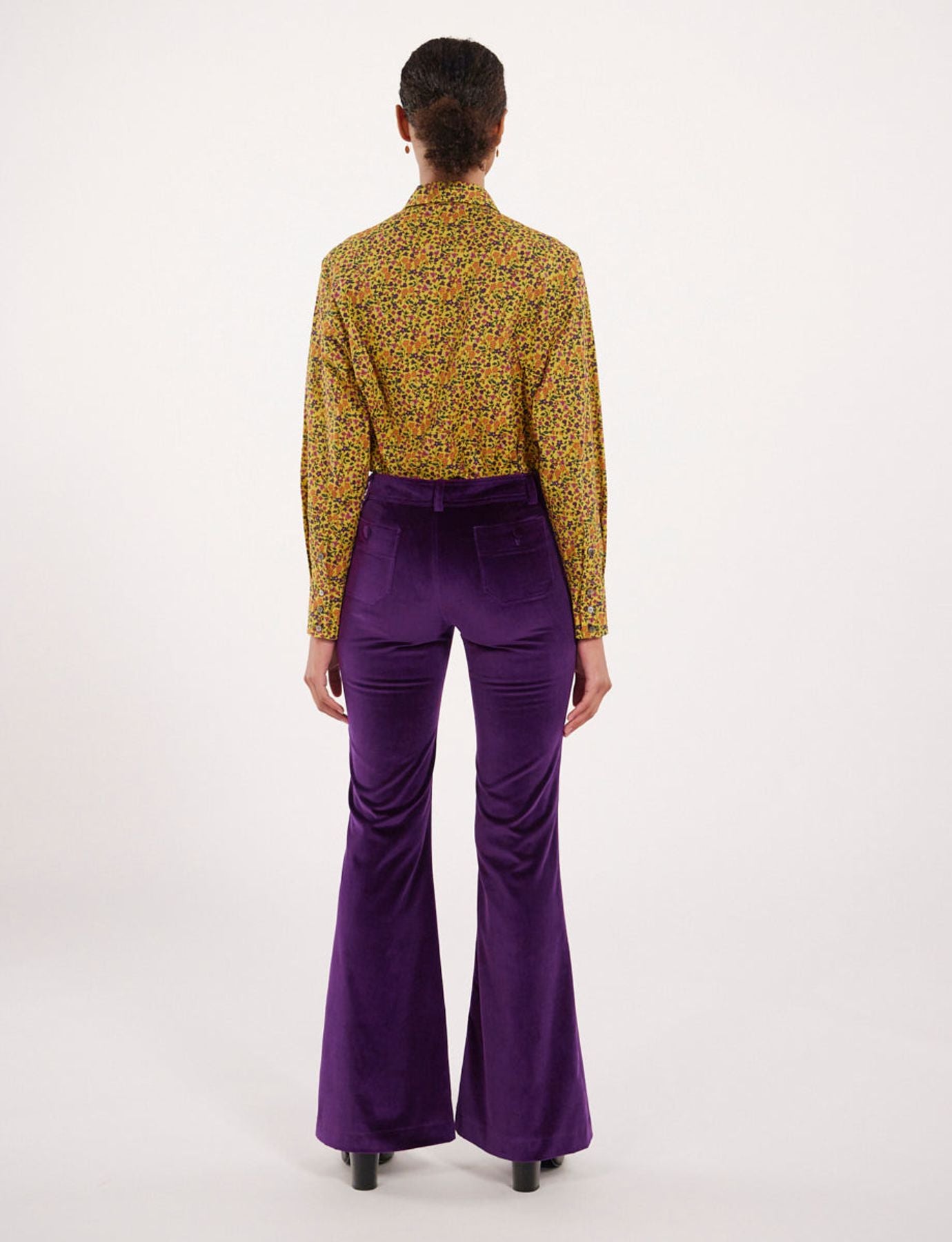 Pantalon Charlotte violet en velours