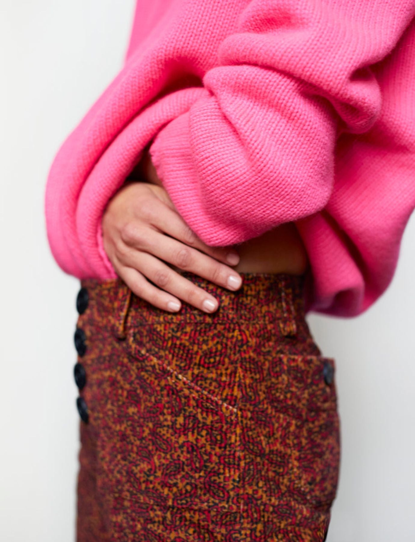 Charlotte rust print trousers