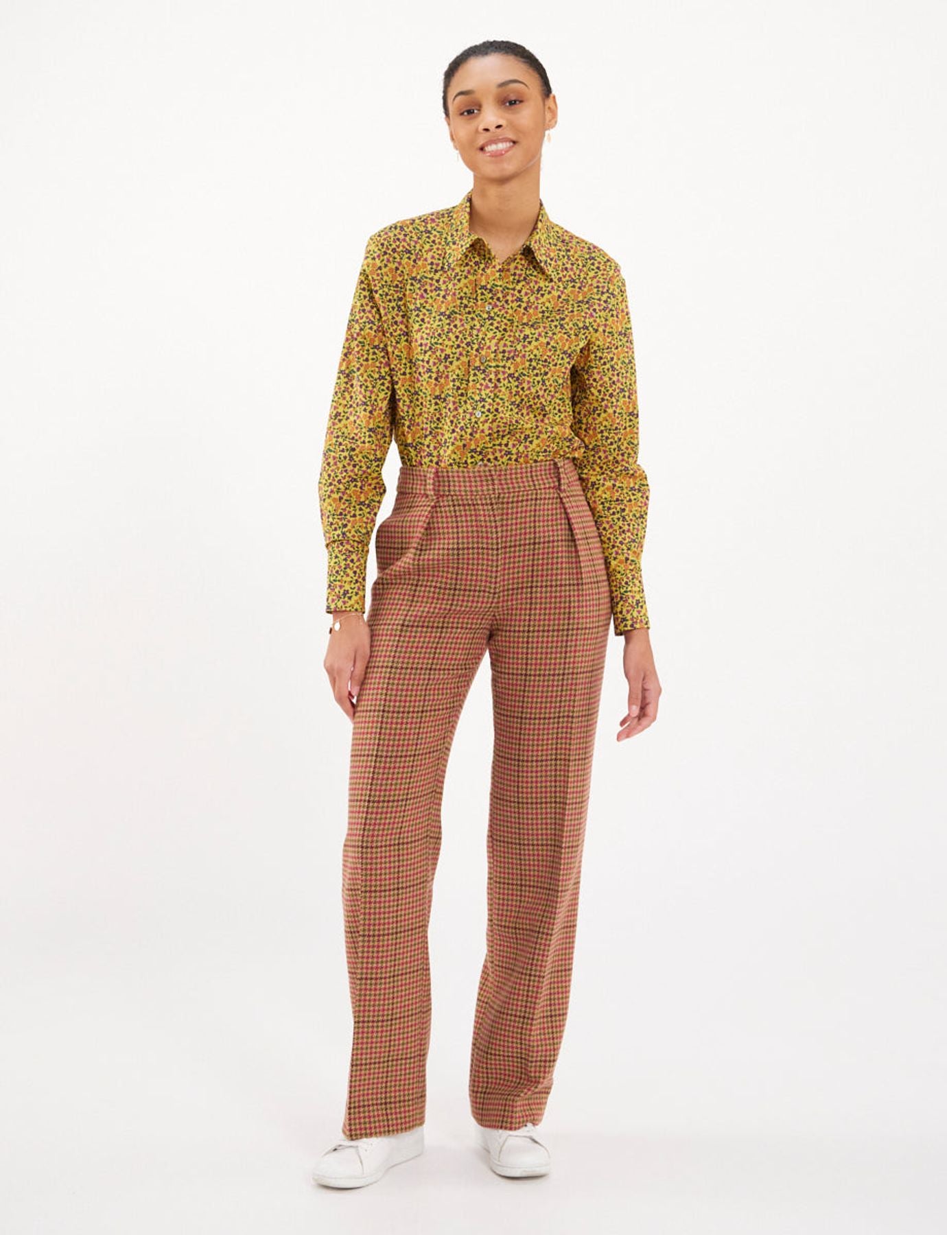 Hector houndstooth trousers wool