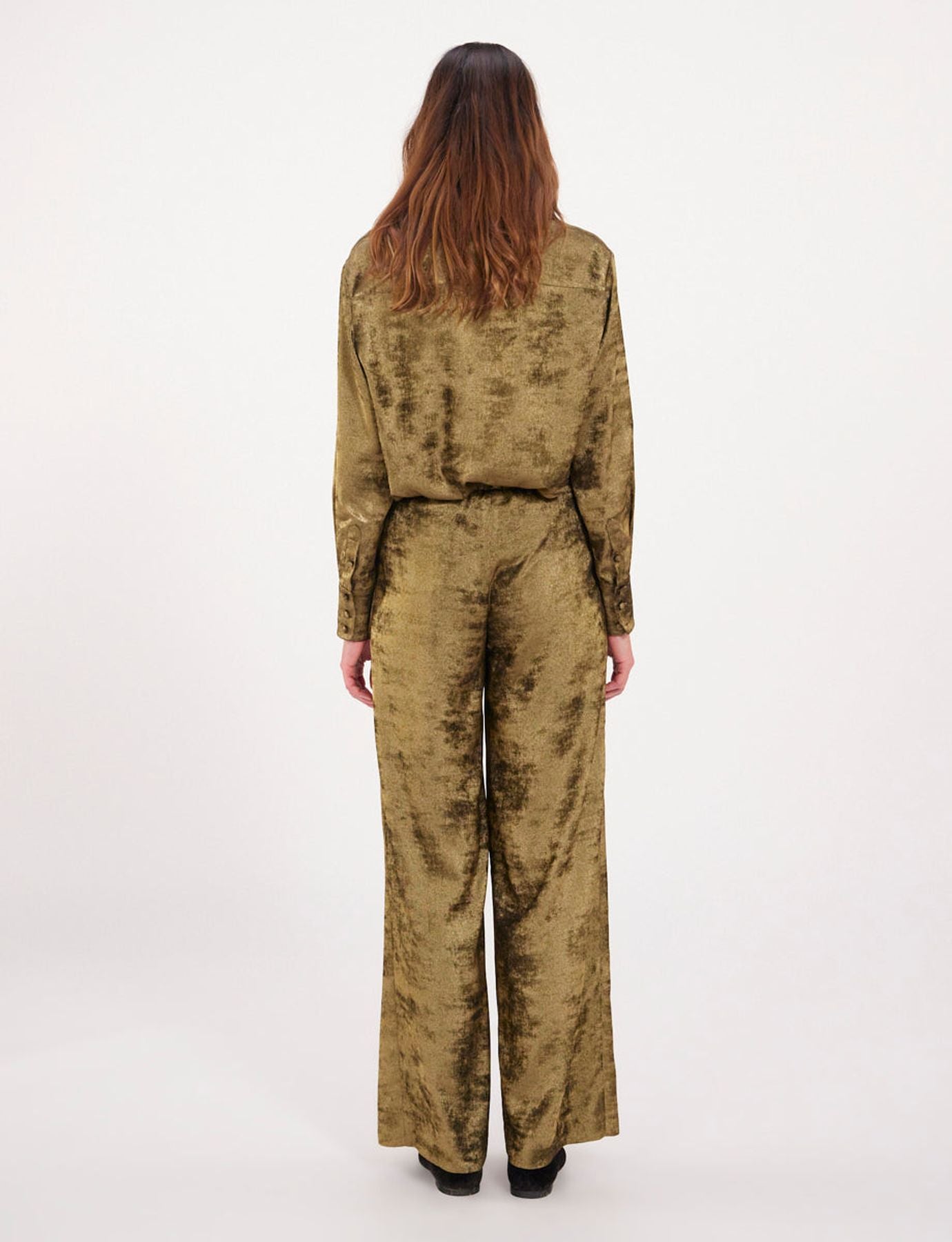 Ernestine gold lamé trousers