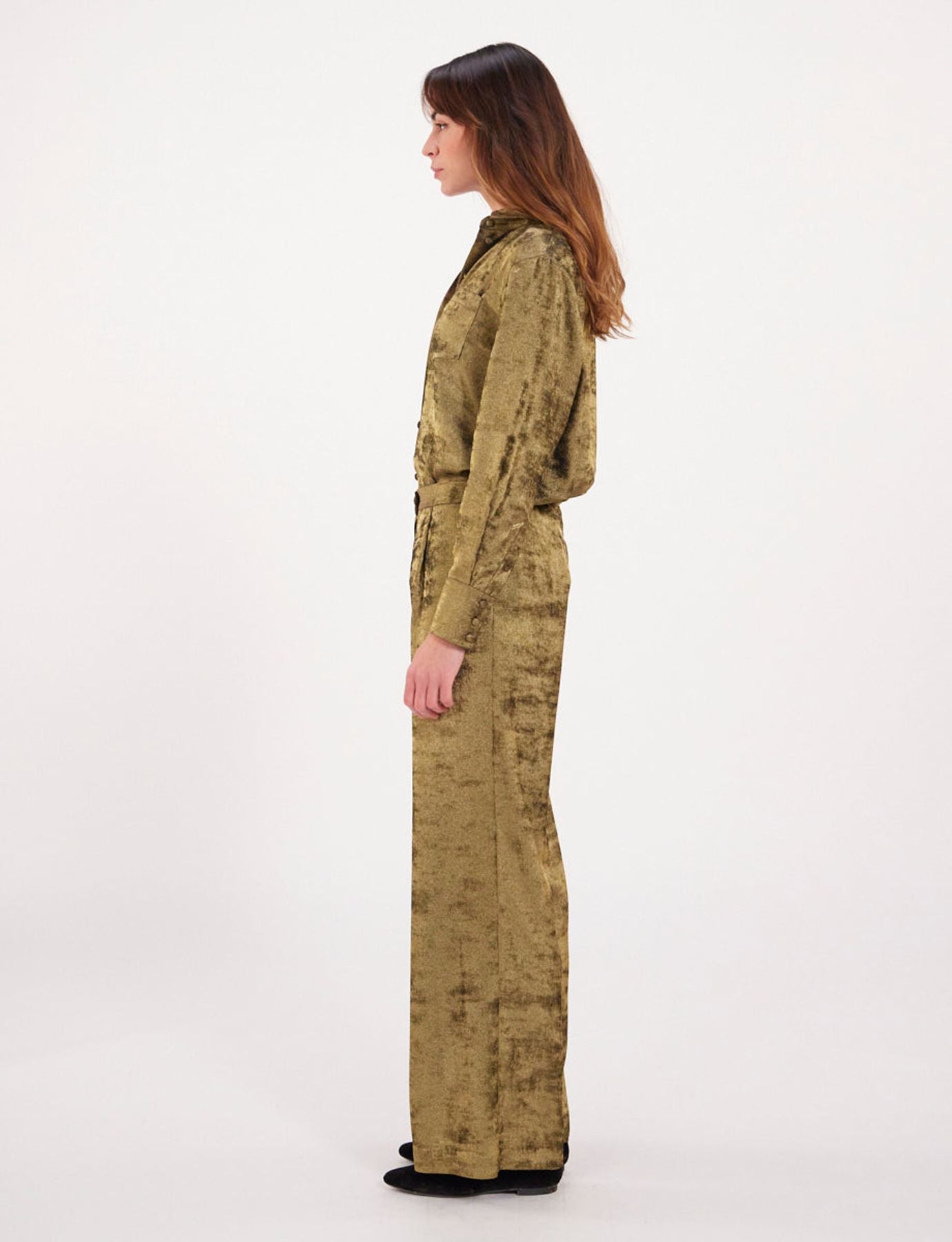 Ernestine gold lamé trousers