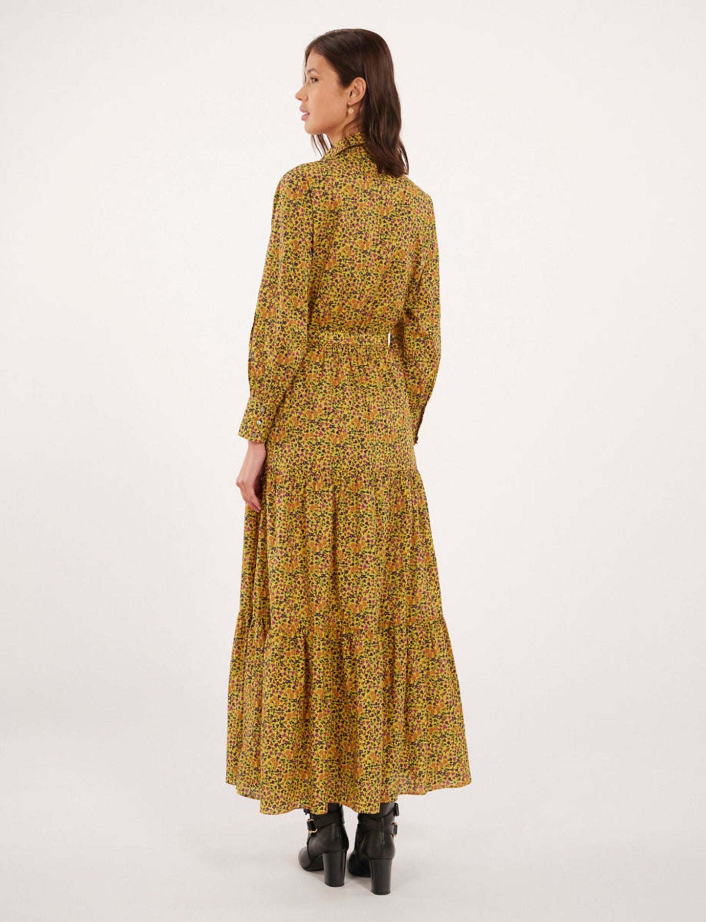 Léna yellow floral dress