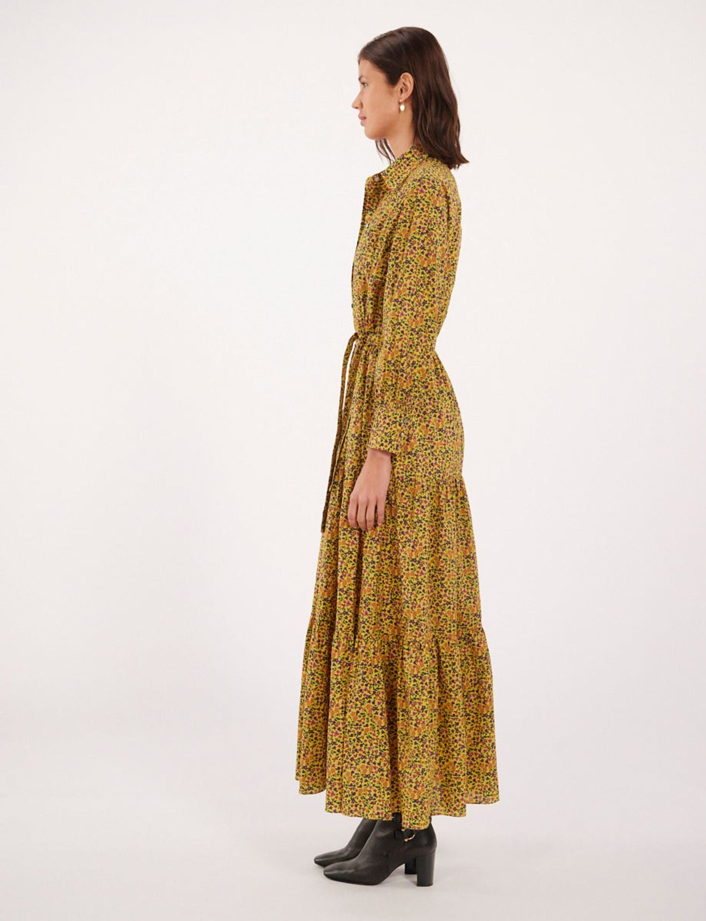 Léna yellow floral dress