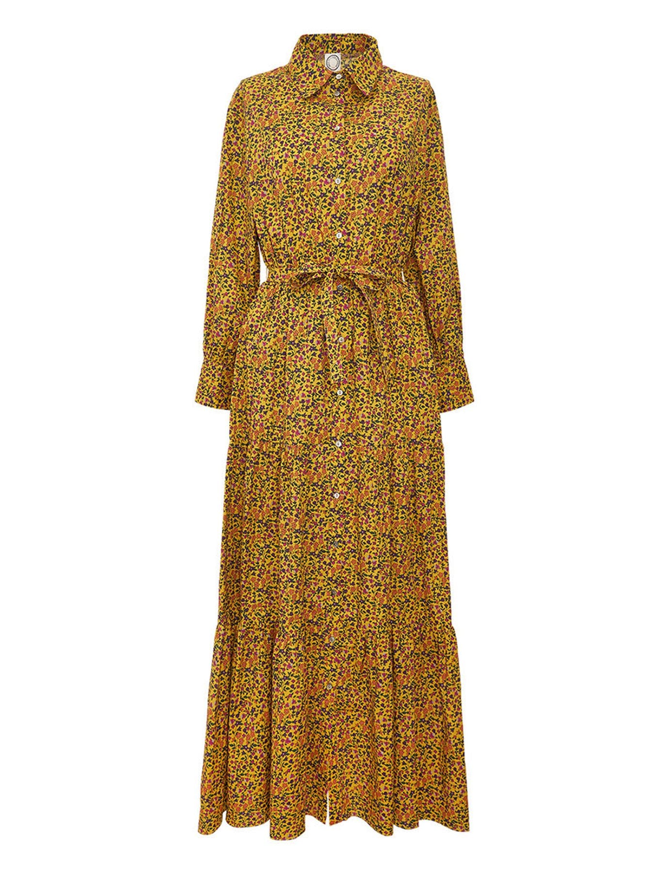 Léna yellow floral dress