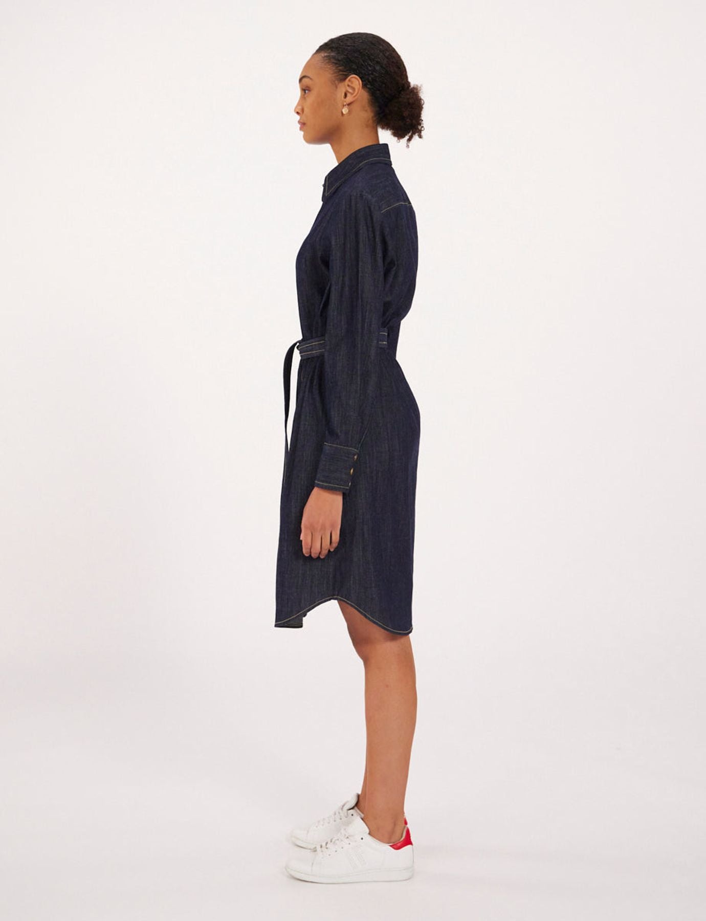 Amour raw denim dress