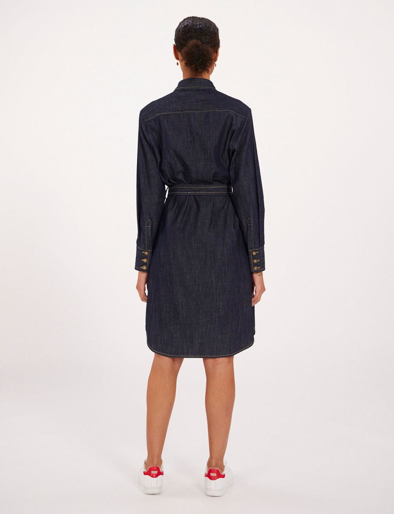 Amour raw denim dress