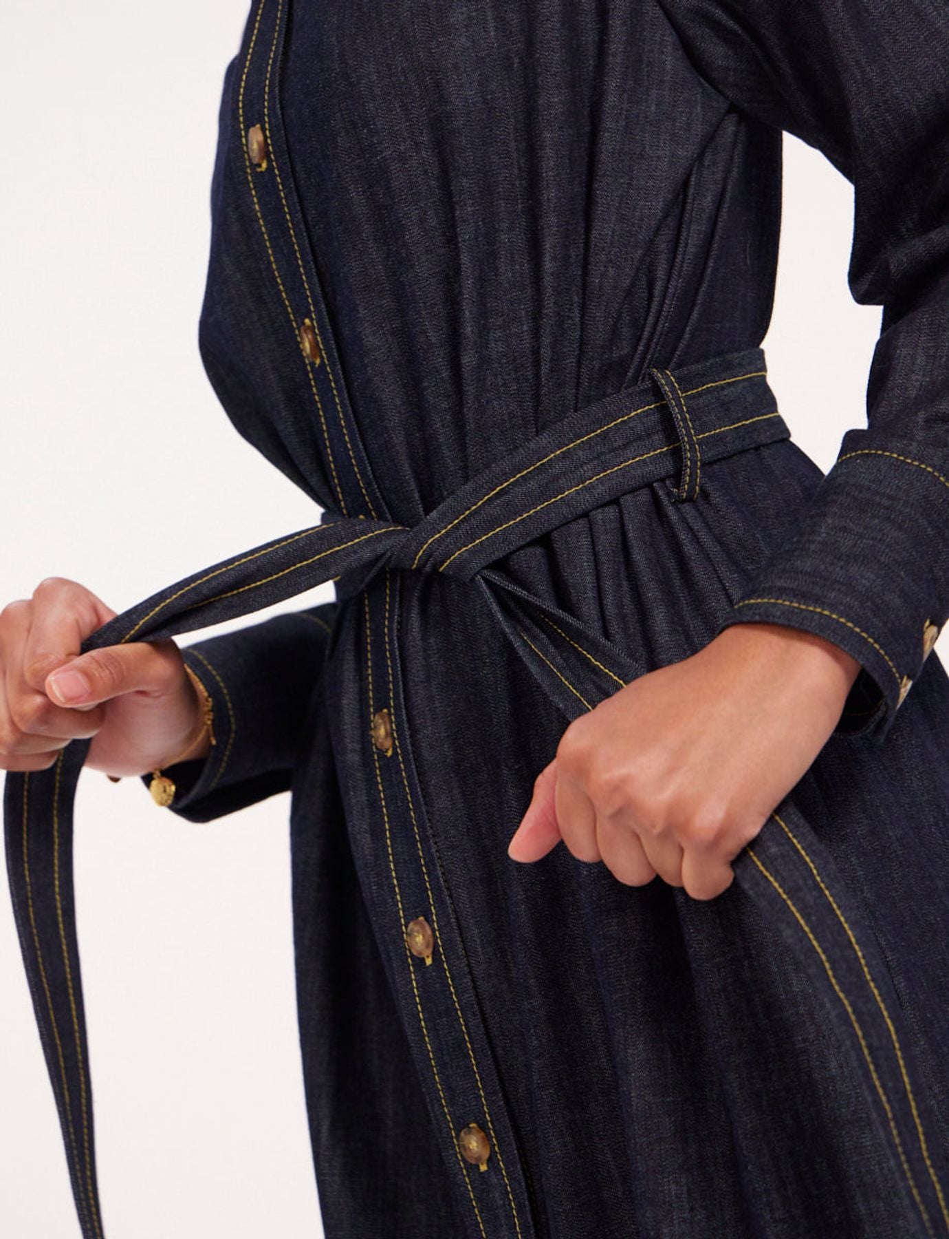Amour raw denim dress