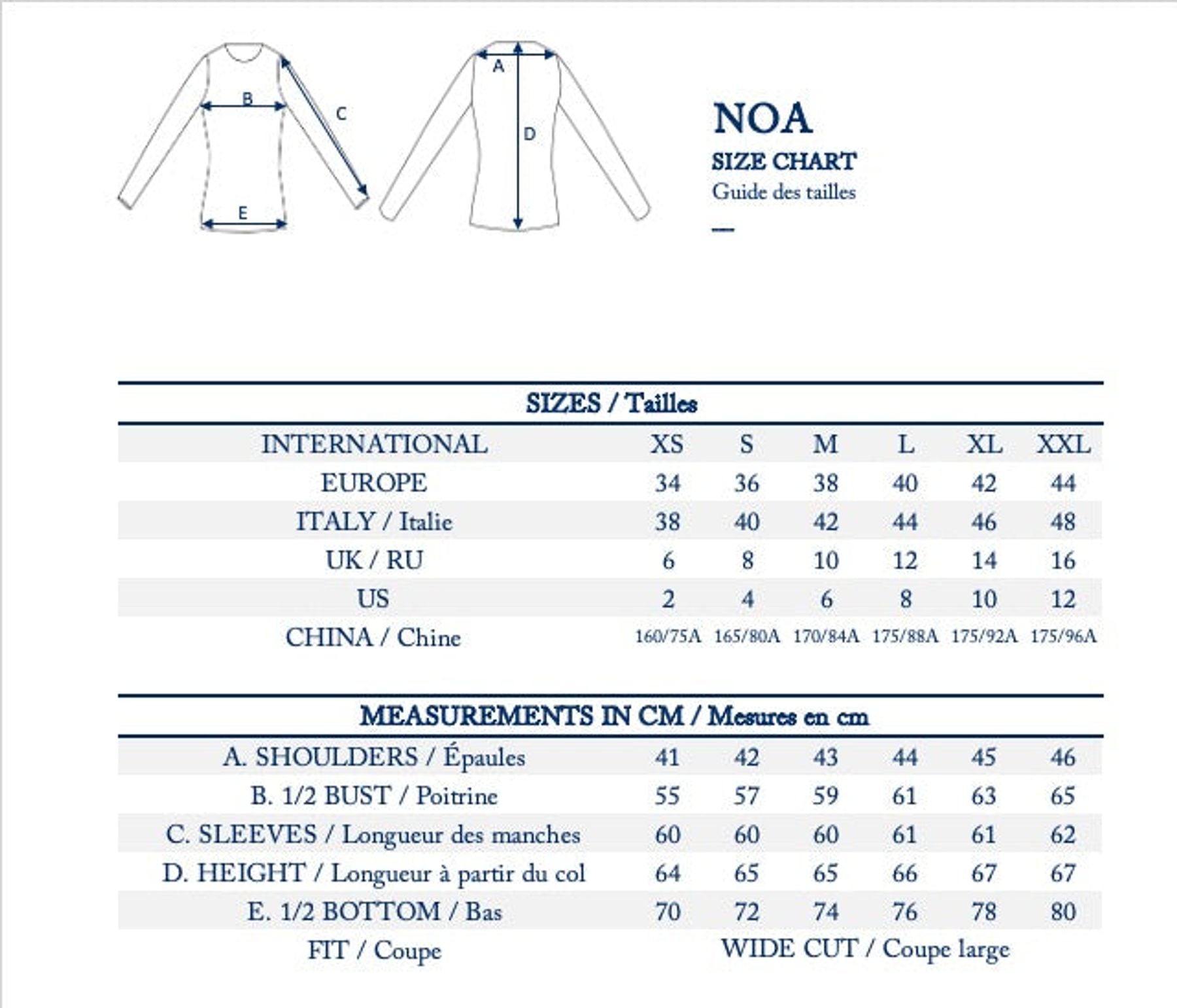 Top Noa gestreift marine/weiß
