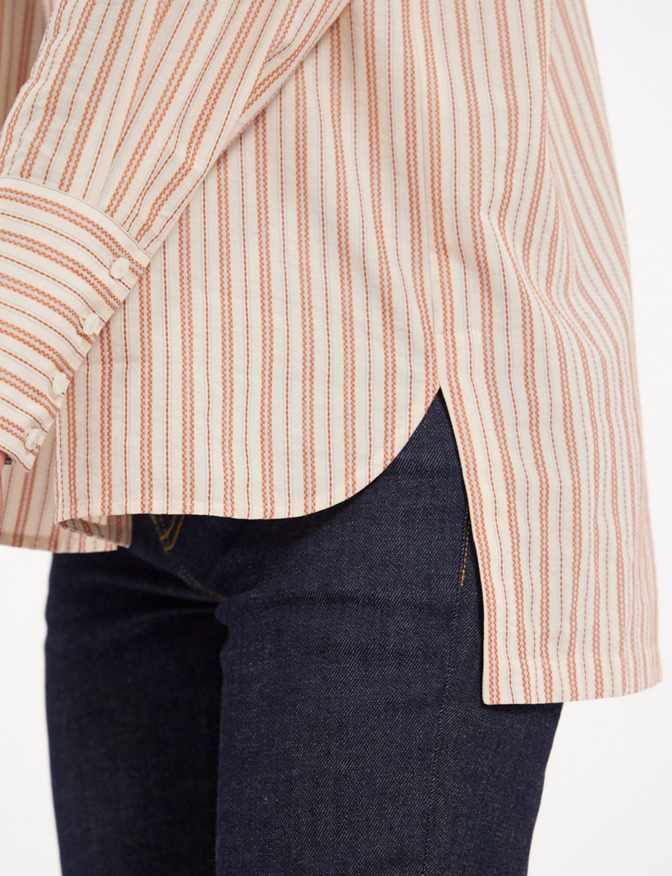 Camicia Falco a righe ecru