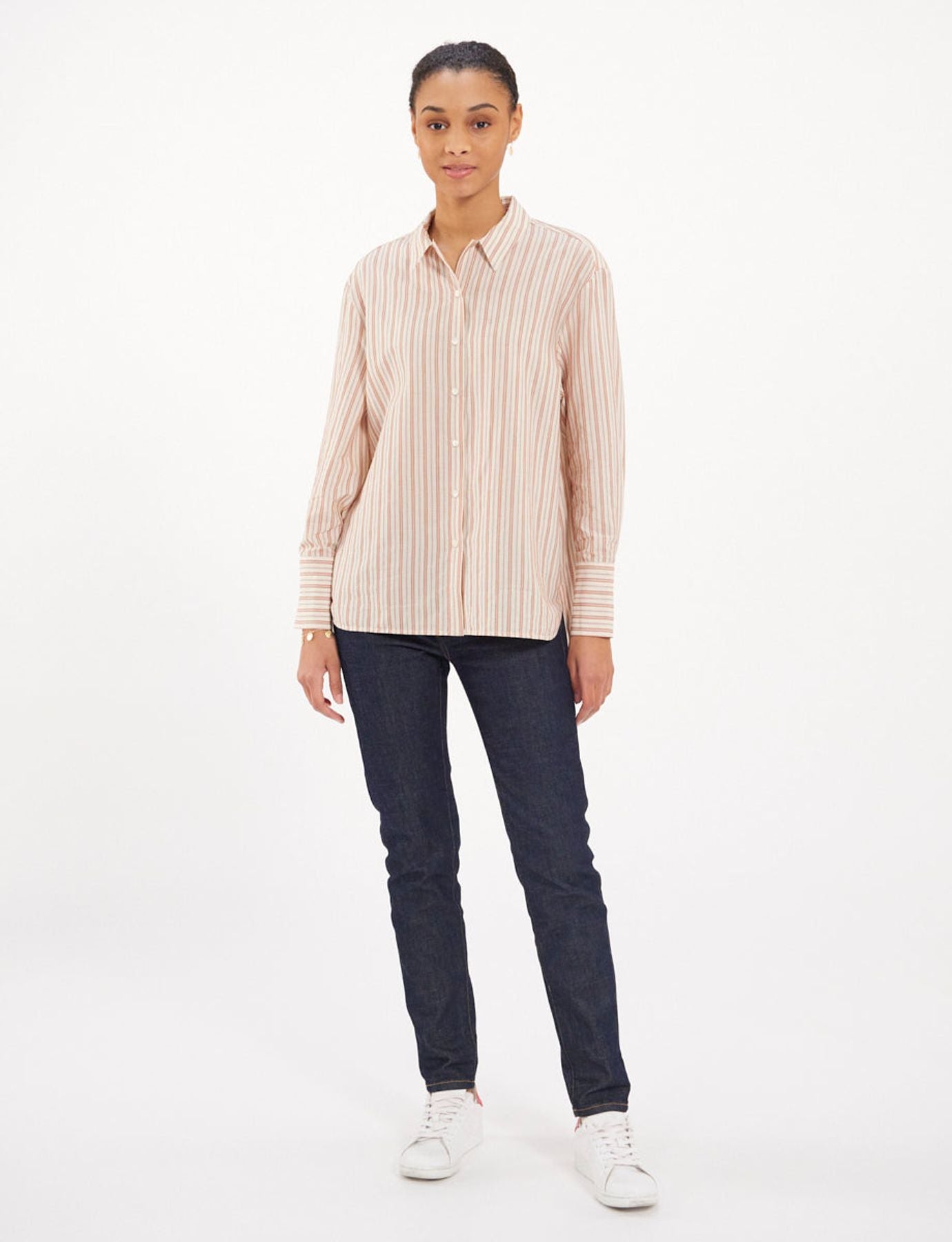 Camicia Falco a righe ecru