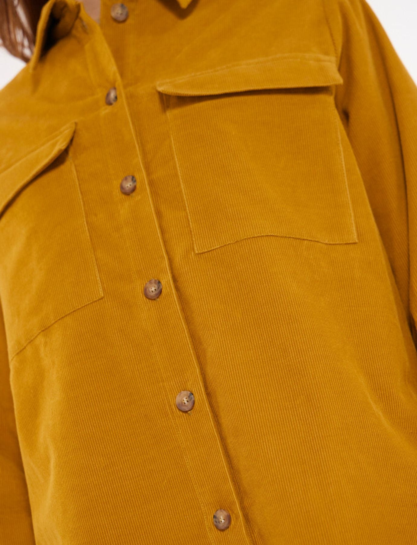 Chemise Chandler velours ocre