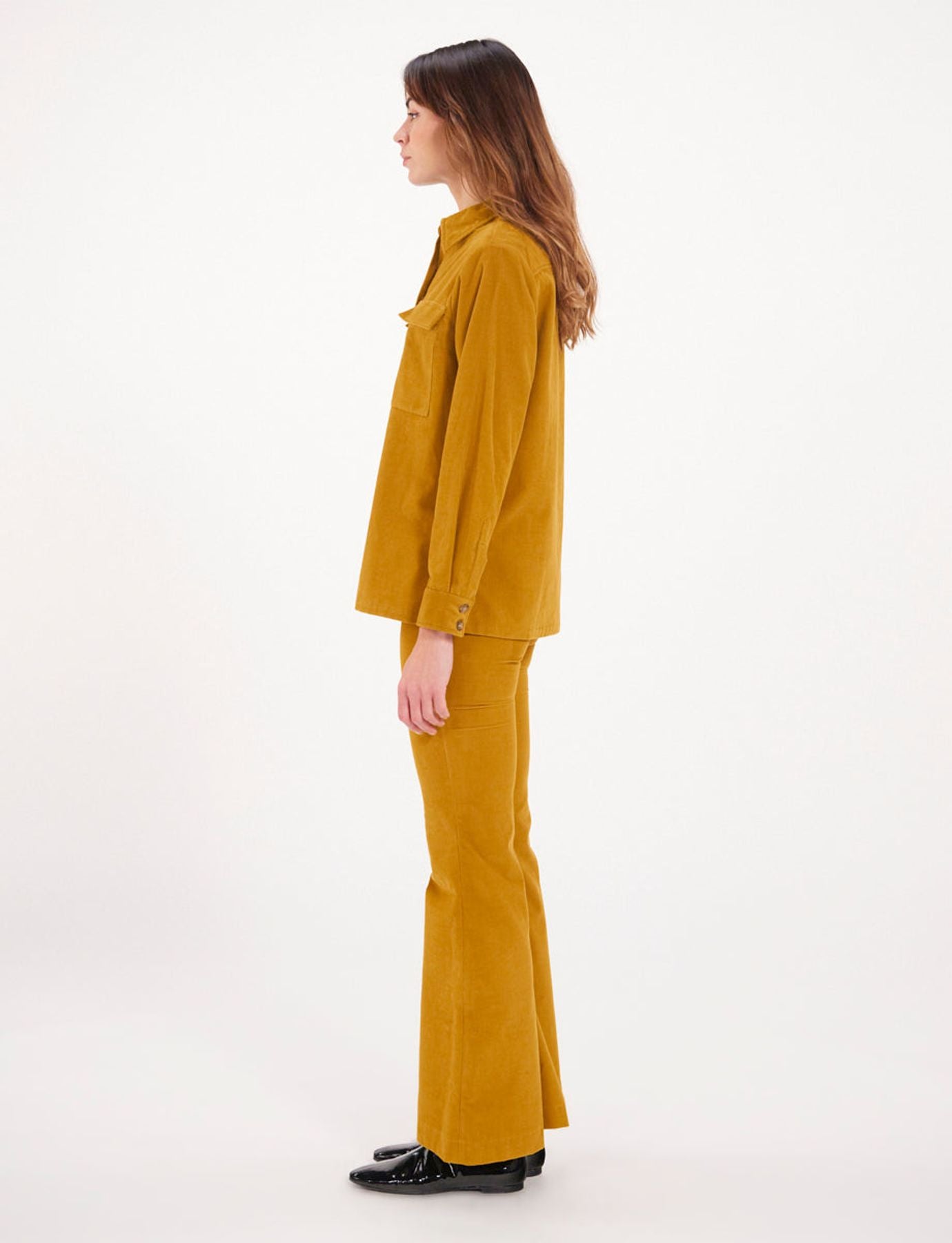 Chemise Chandler velours ocre