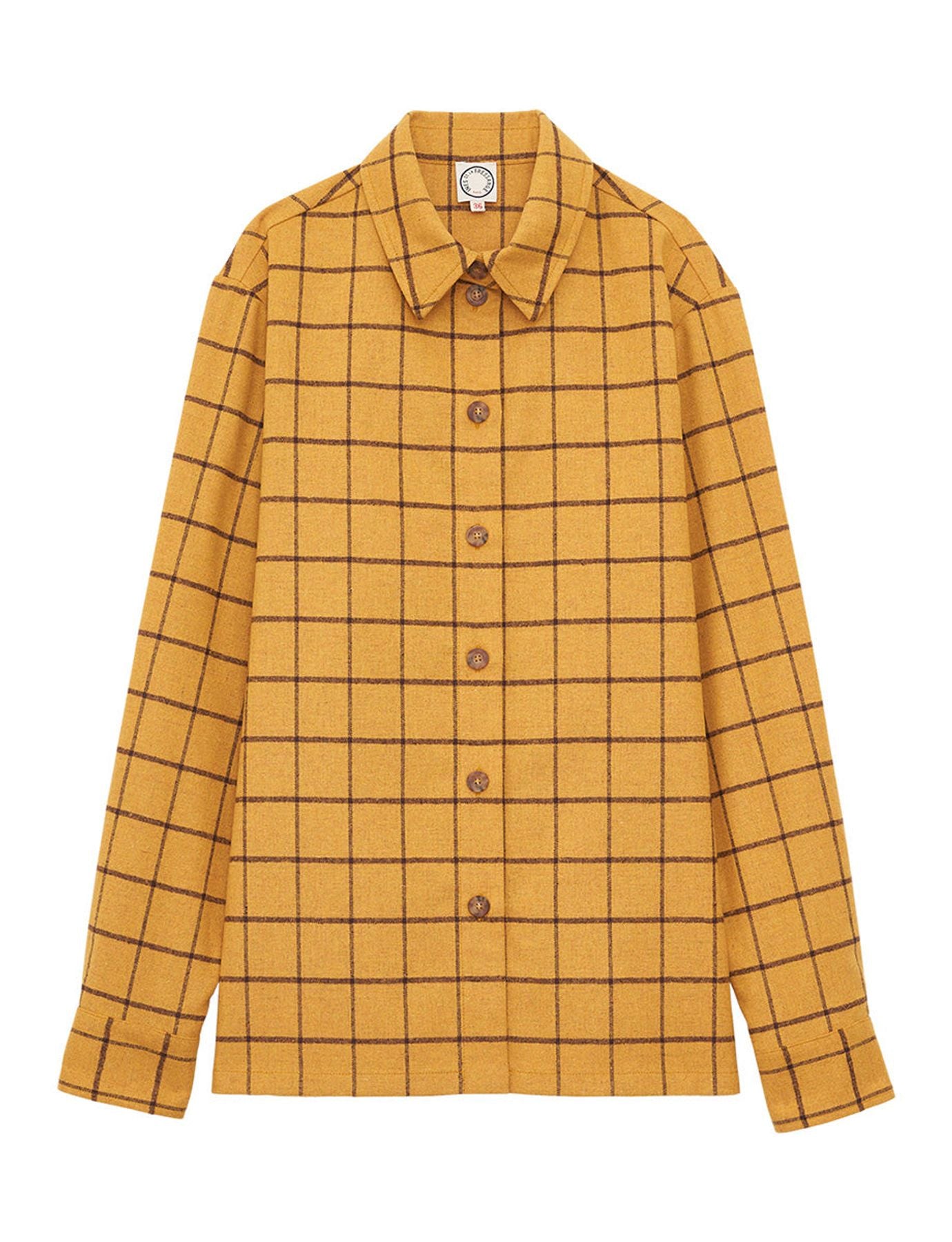 Chemise Cassia ocre à carreaux