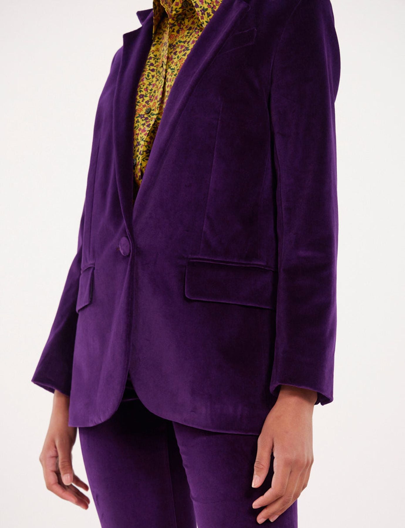 Bruna purple velvet jacket