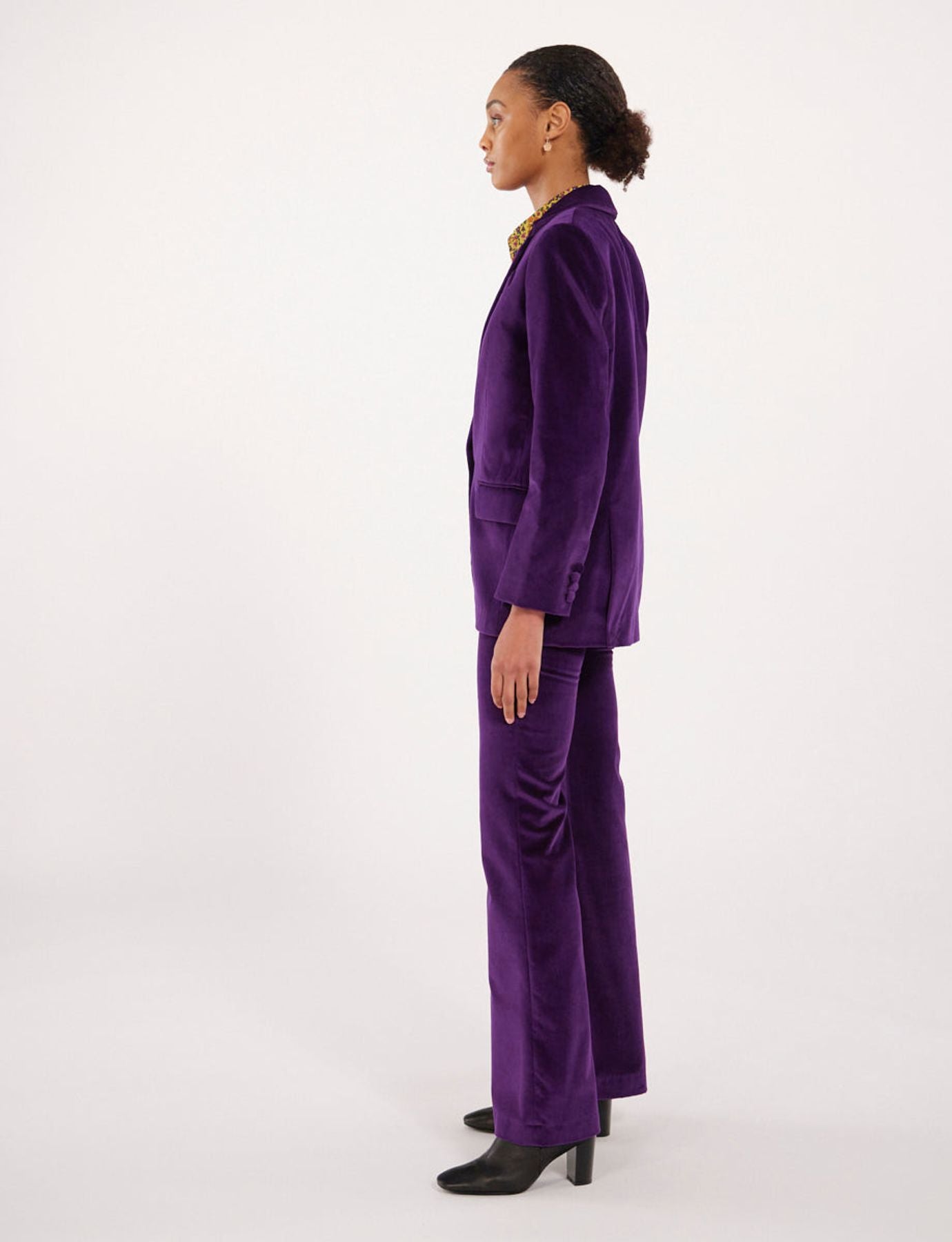 Bruna purple velvet jacket