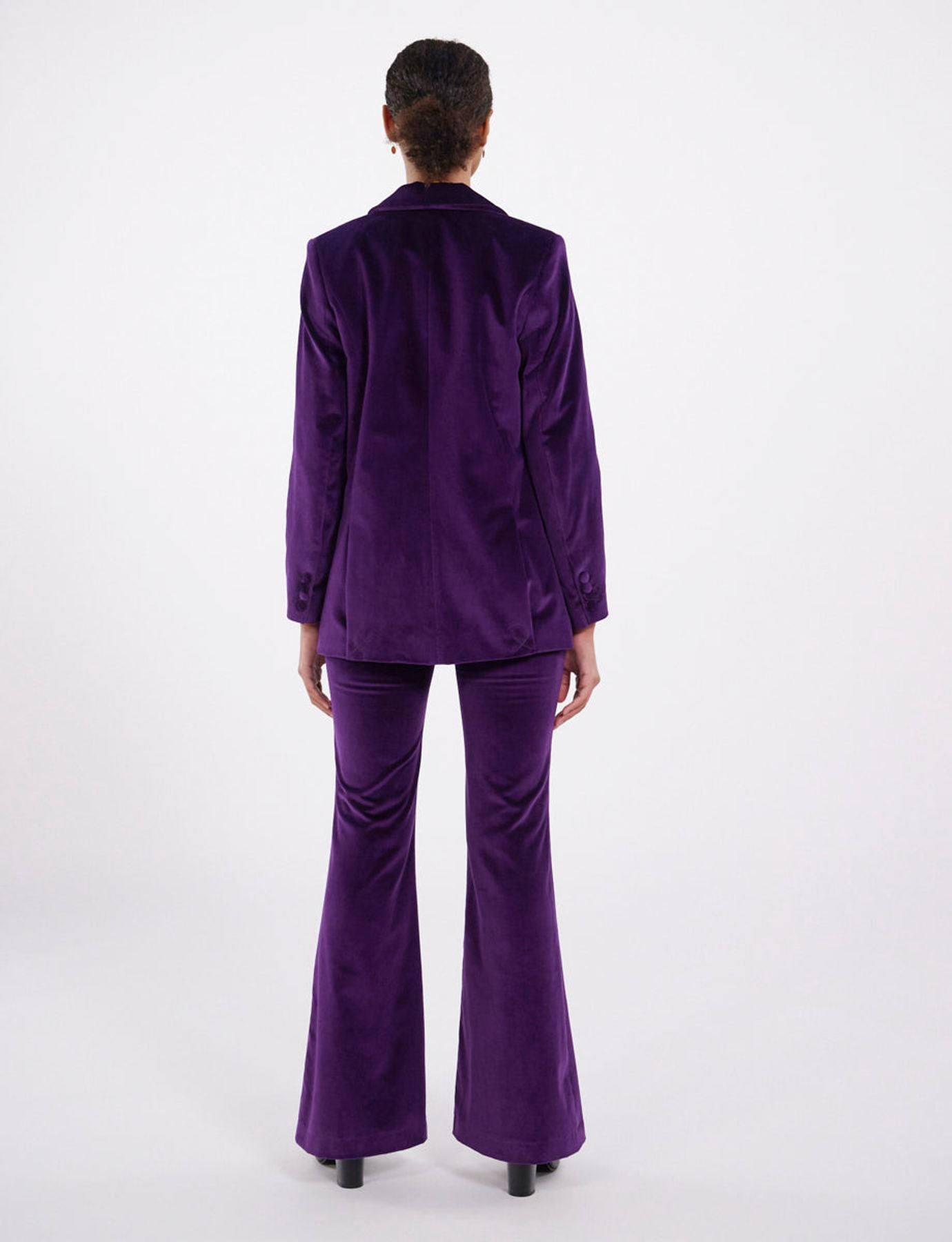 Bruna purple velvet jacket