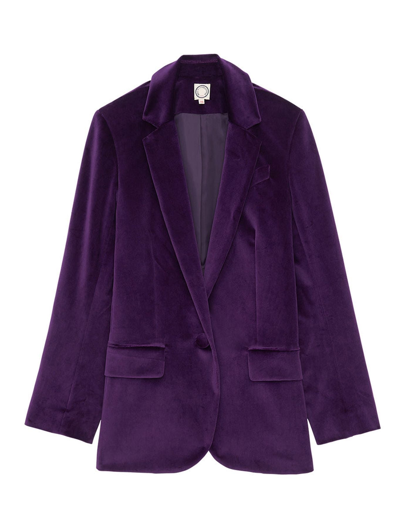 Bruna purple velvet jacket