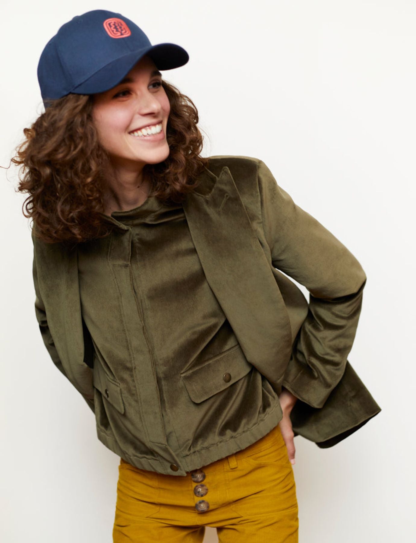 Dino khaki velvet jacket