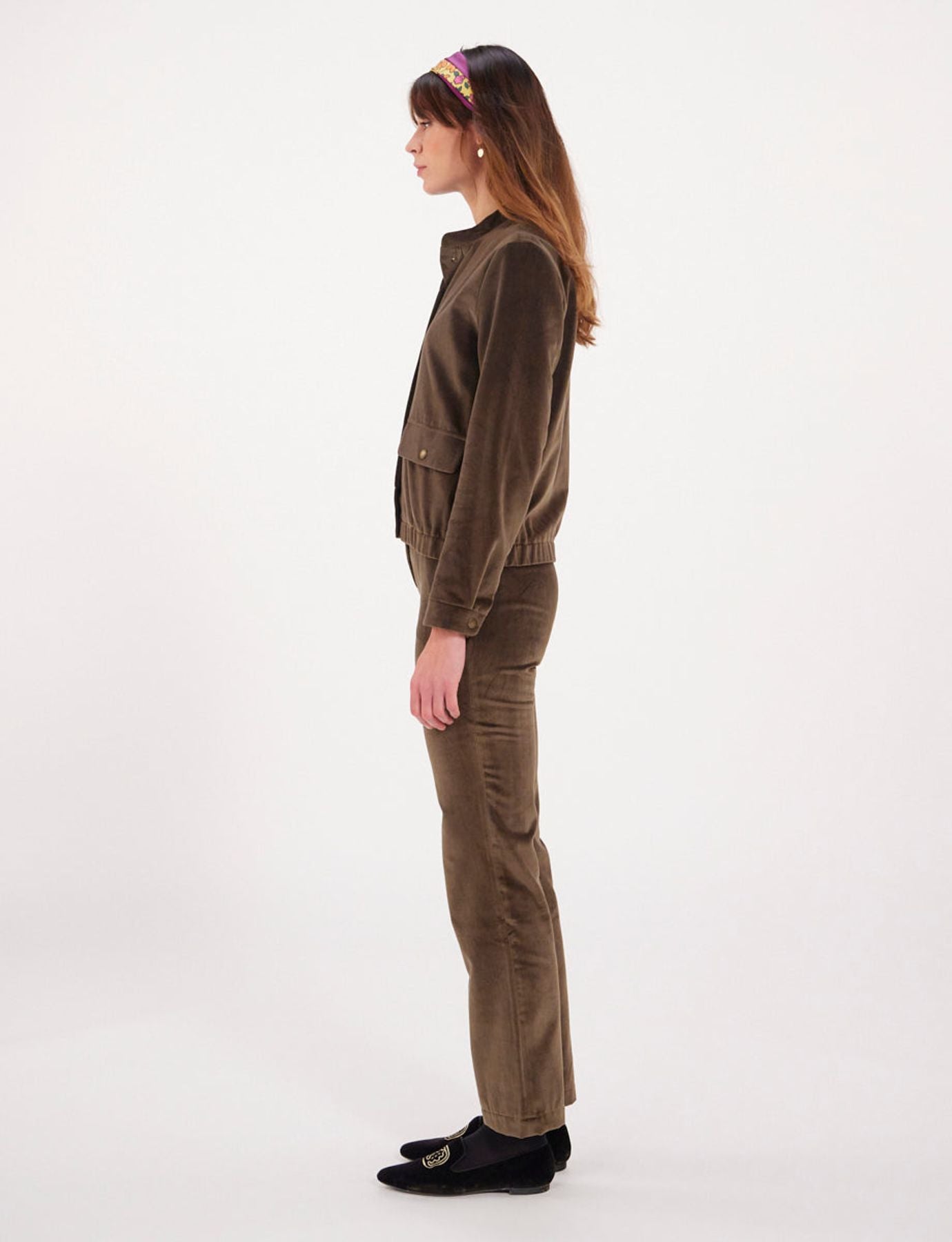Dino khaki velvet jacket
