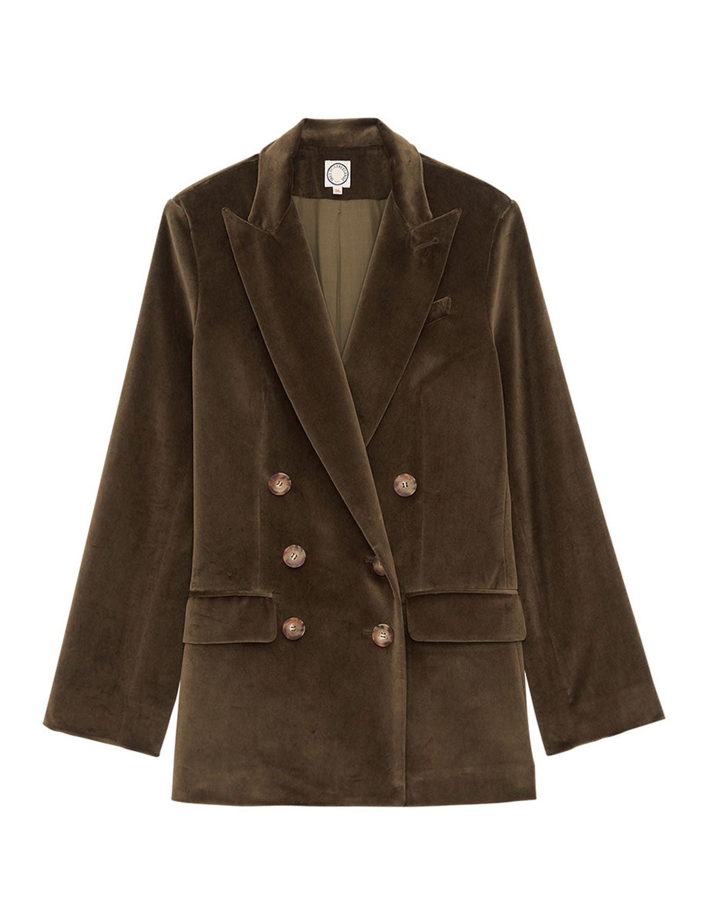 Ezio khaki velvet jacket