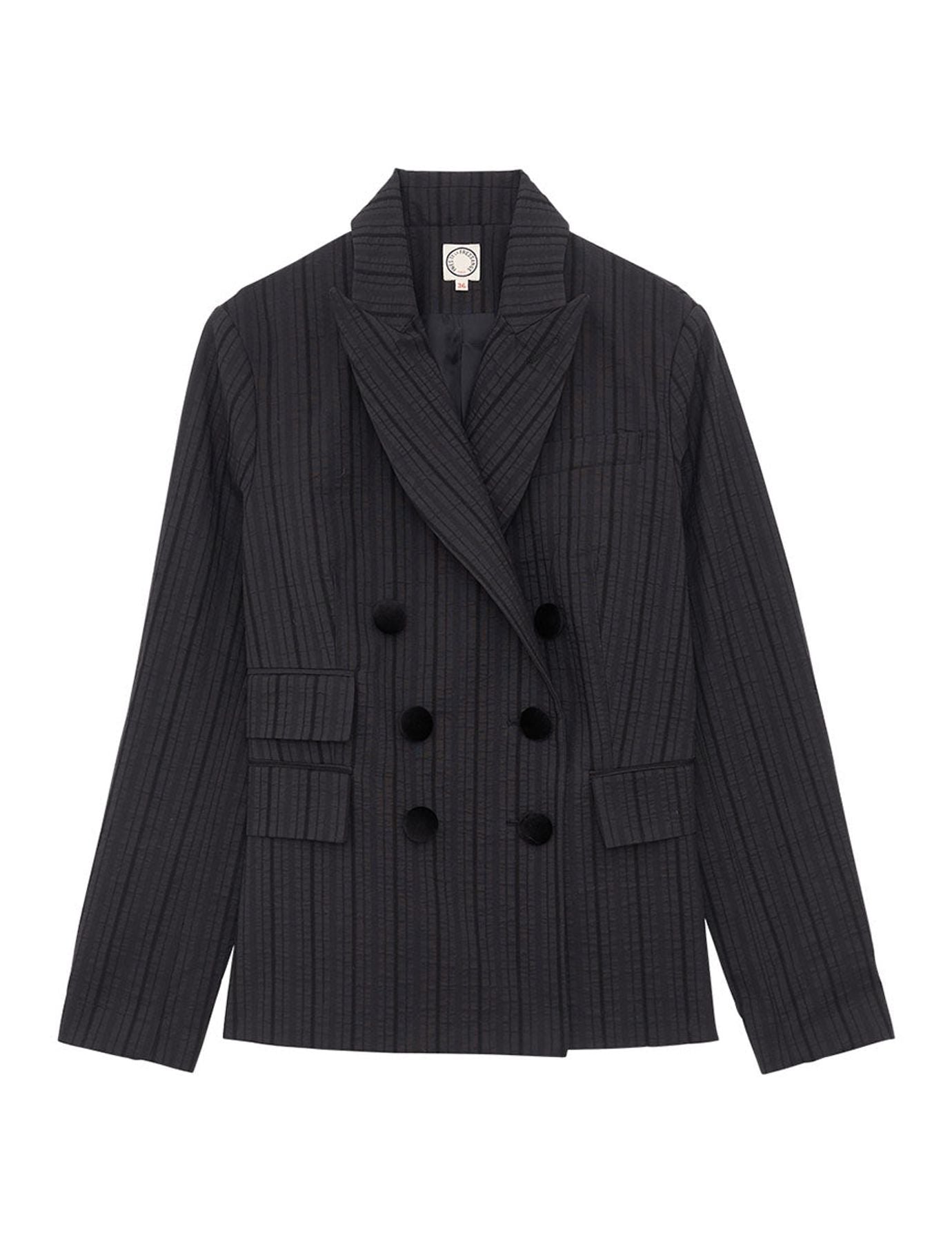Maurice black striped jacket