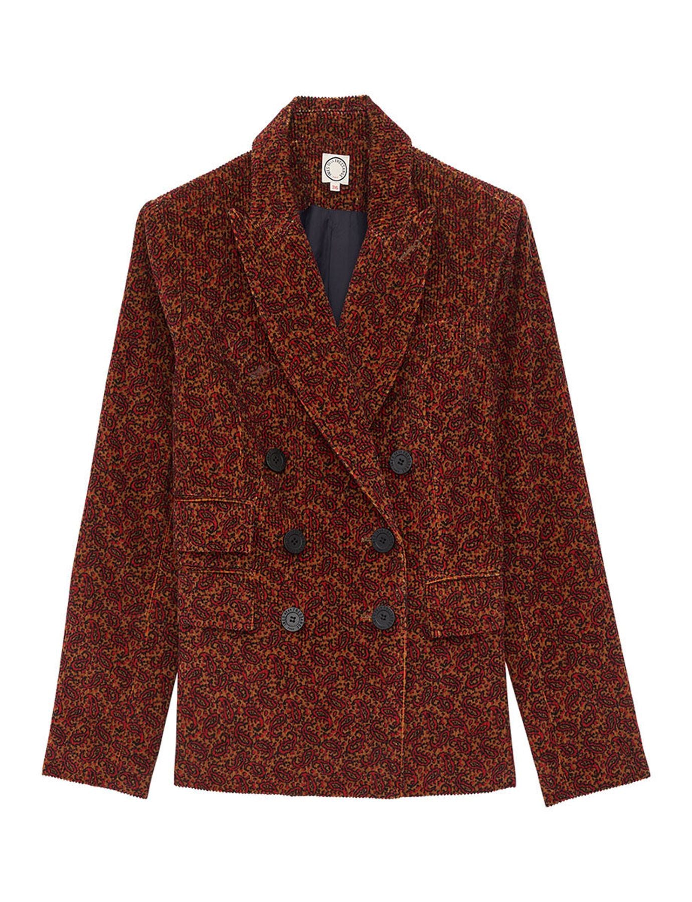 Blazer Maurice imprimé rouille