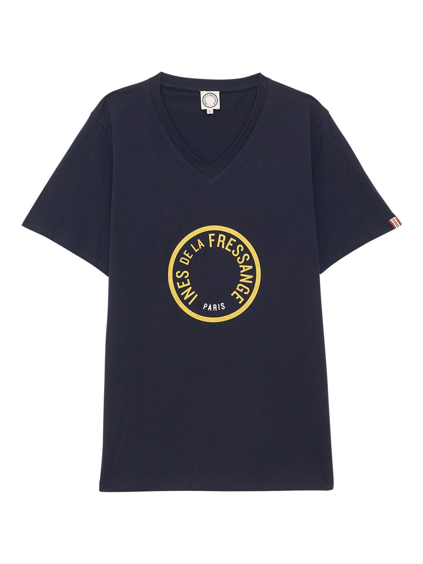 T-shirt Aurore bleu marine/jaune