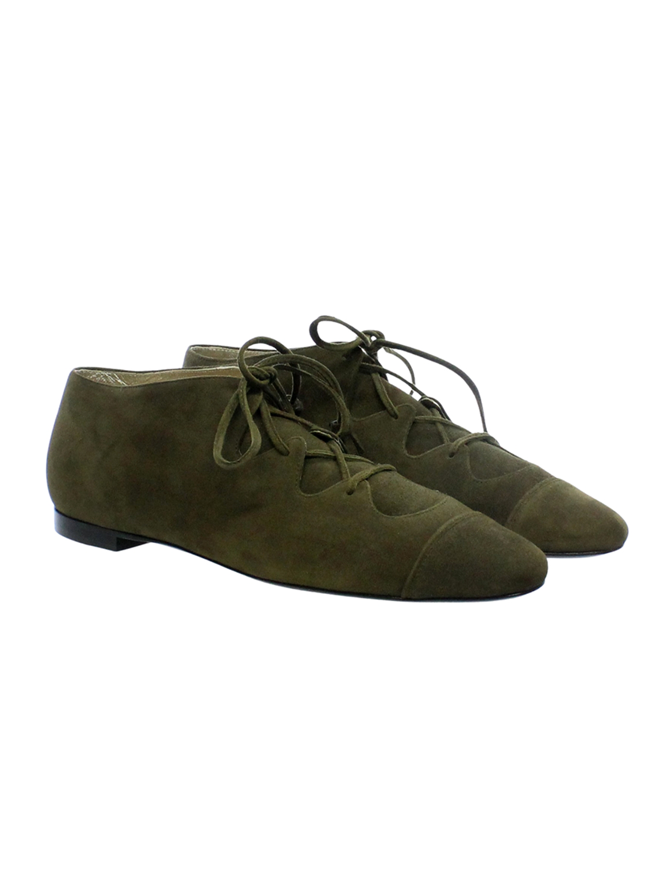 Ghillies en daim kaki