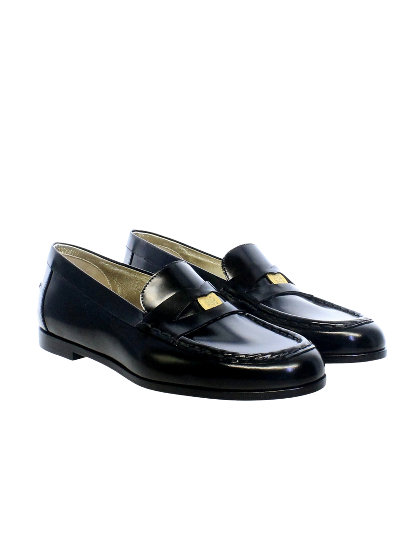 Mocassin en cuir noir