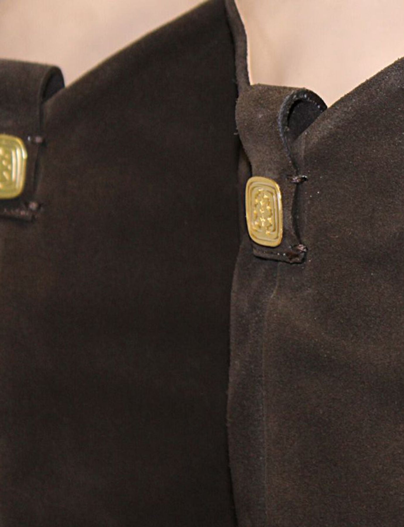 Bottes à talons marrons en suède