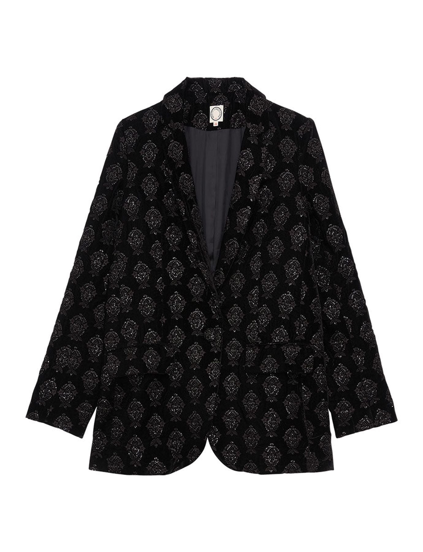 Chaqueta Bruna bordada en terciopelo