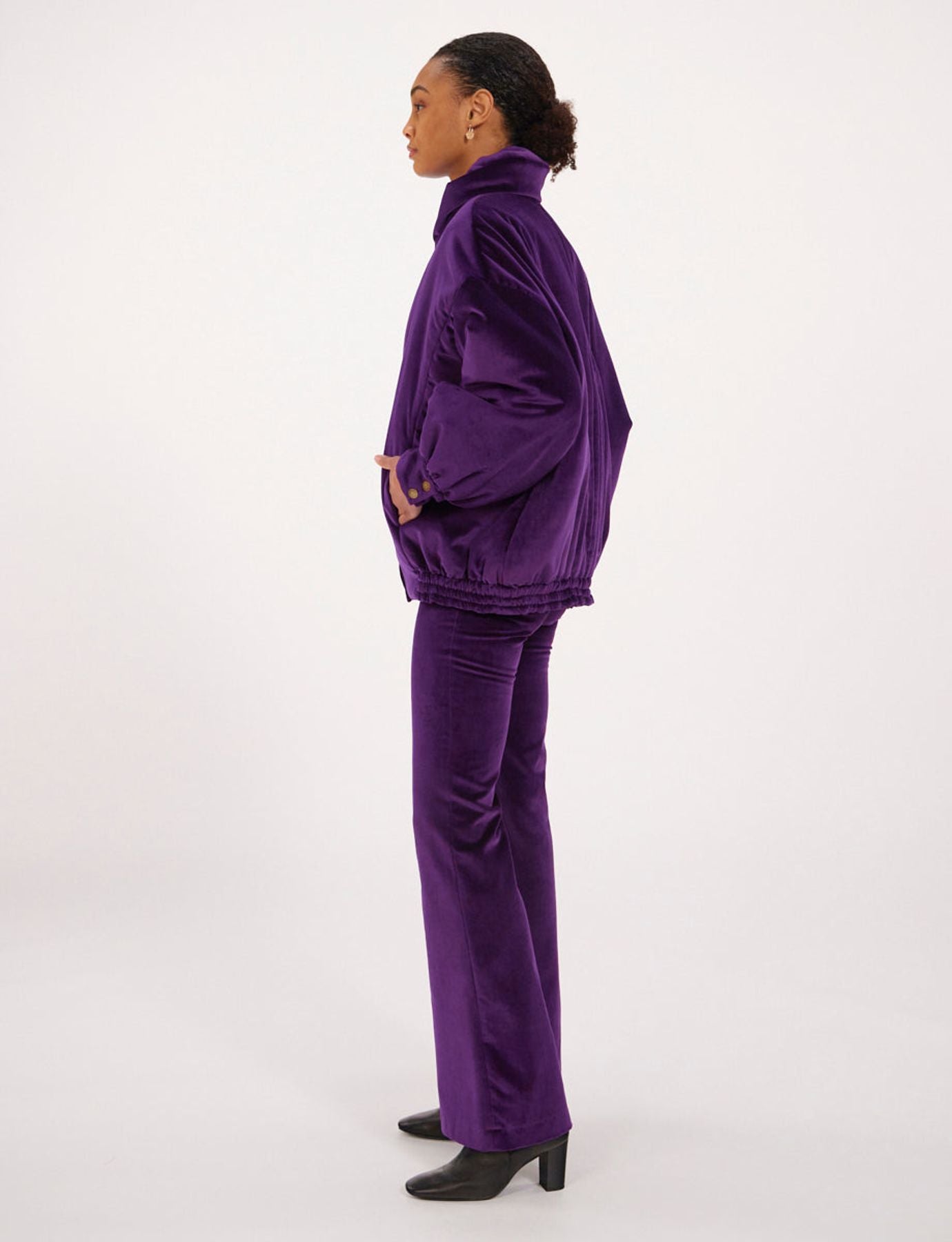 Weit geschnittene Jacke Elios violett