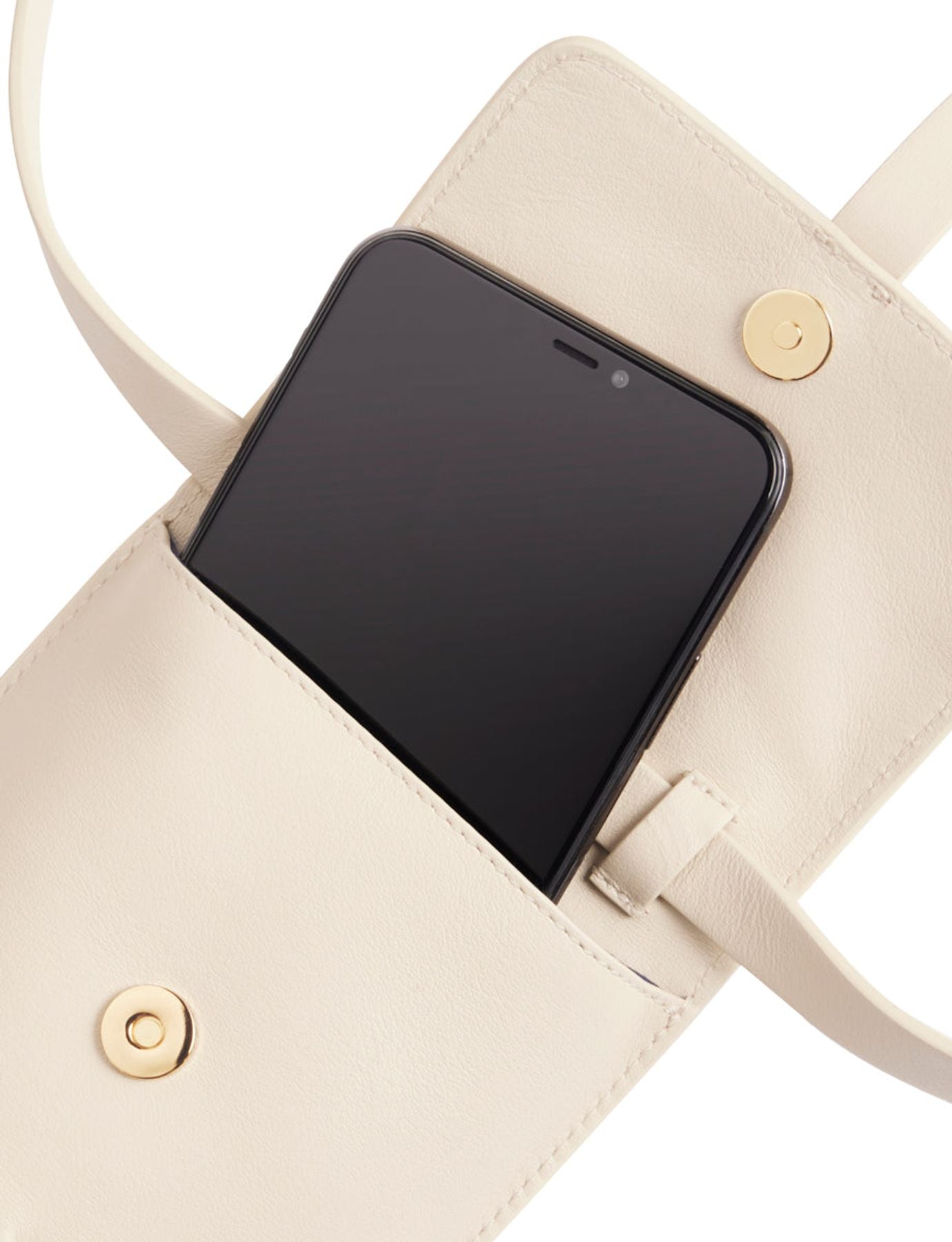 Bolso Smartphone Léonore cuero arena