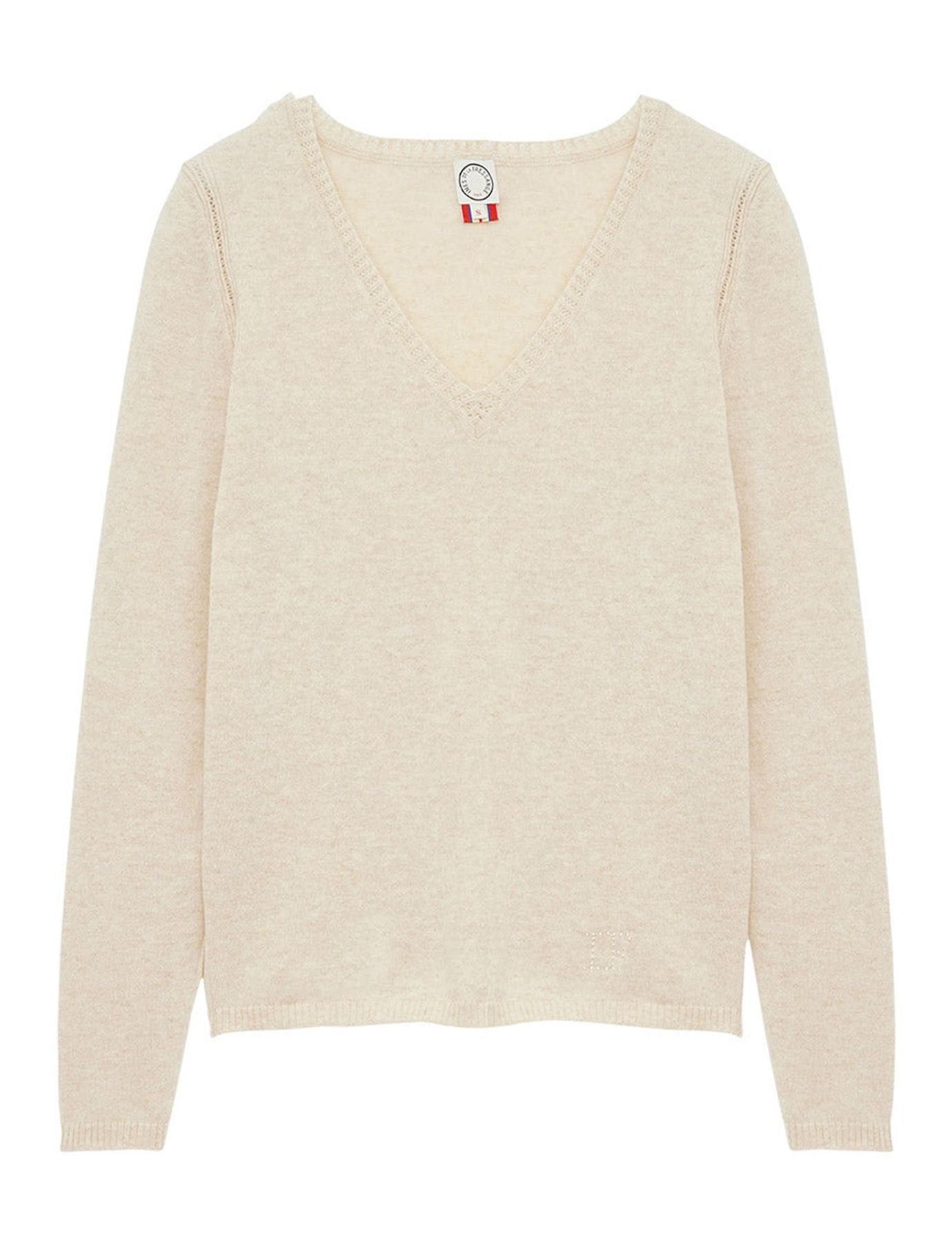 Jersey Morgane de lana y cachemira beige