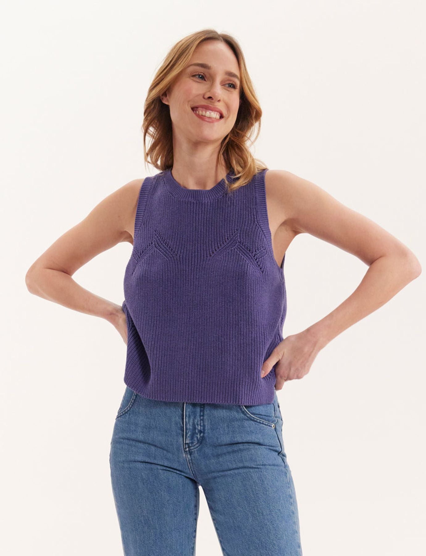 Jersey sin mangas Agatha morado
