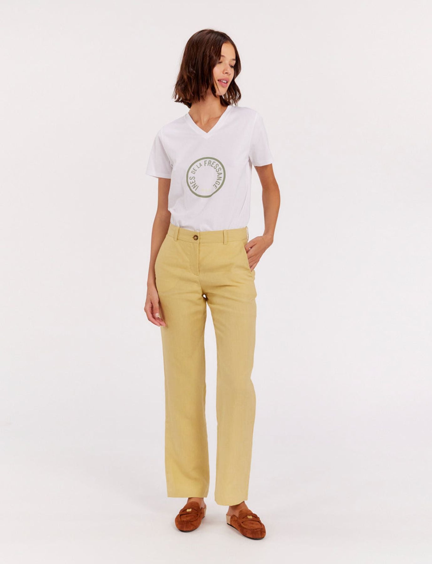 Francisco trousers in lemon linen