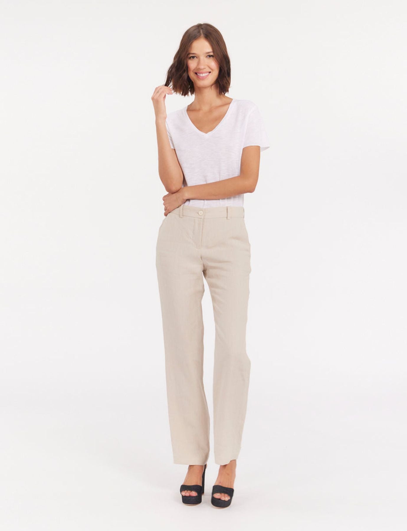 Pantalon Francisco en lin sable