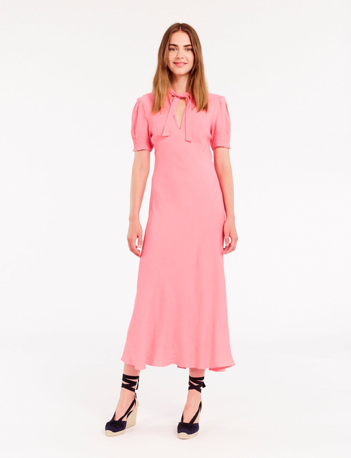 Abito lungo rosa Cerise