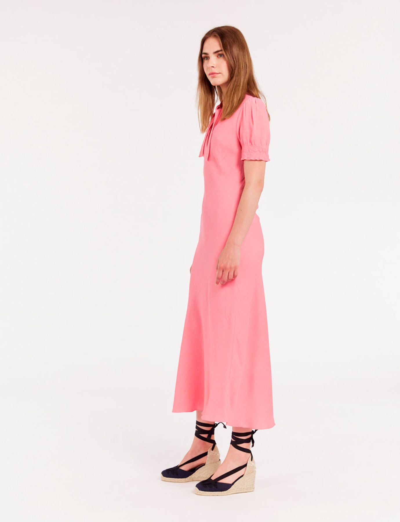 Abito lungo rosa Cerise