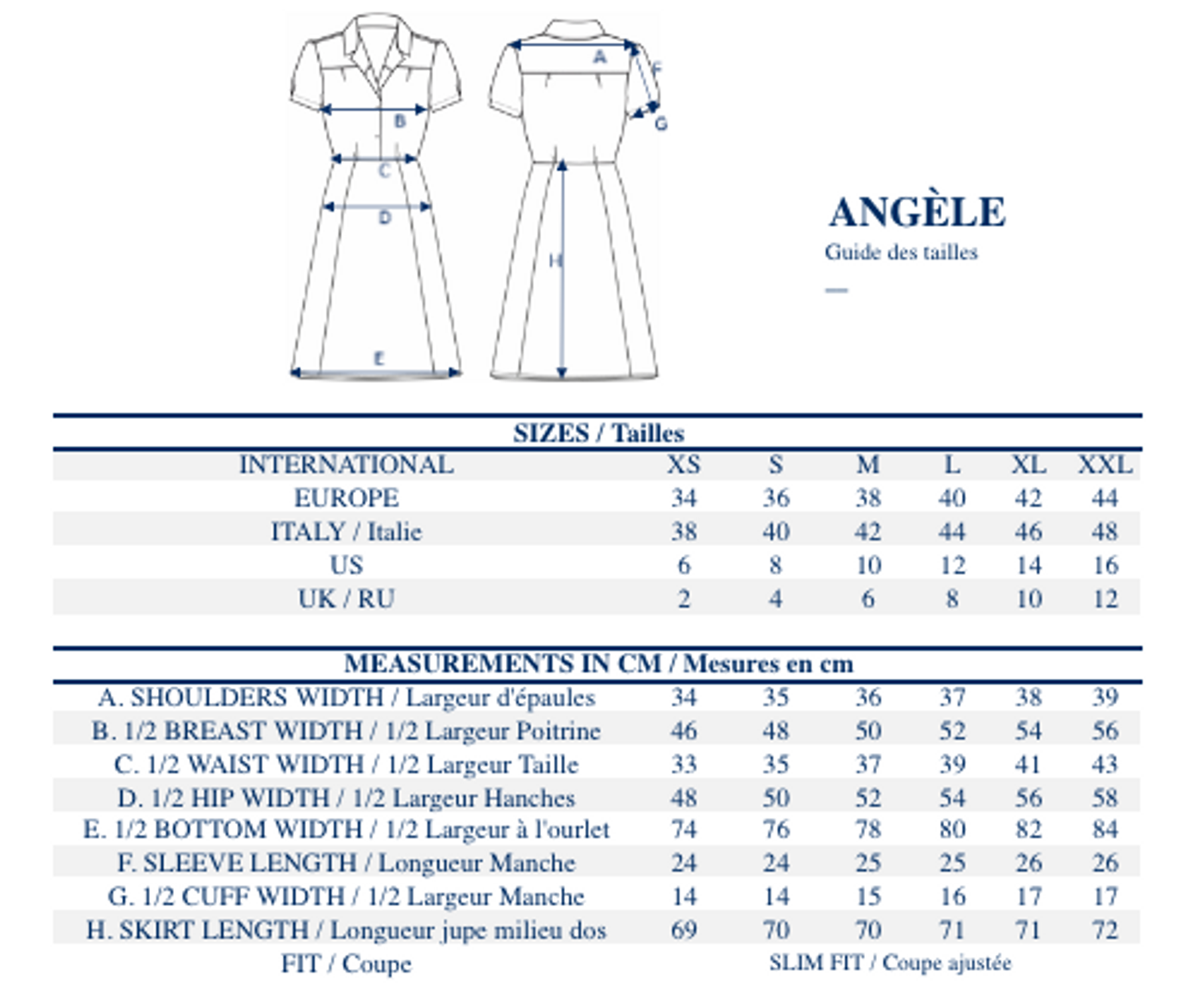 Bedrucktes Kleid aus Satin Angèle