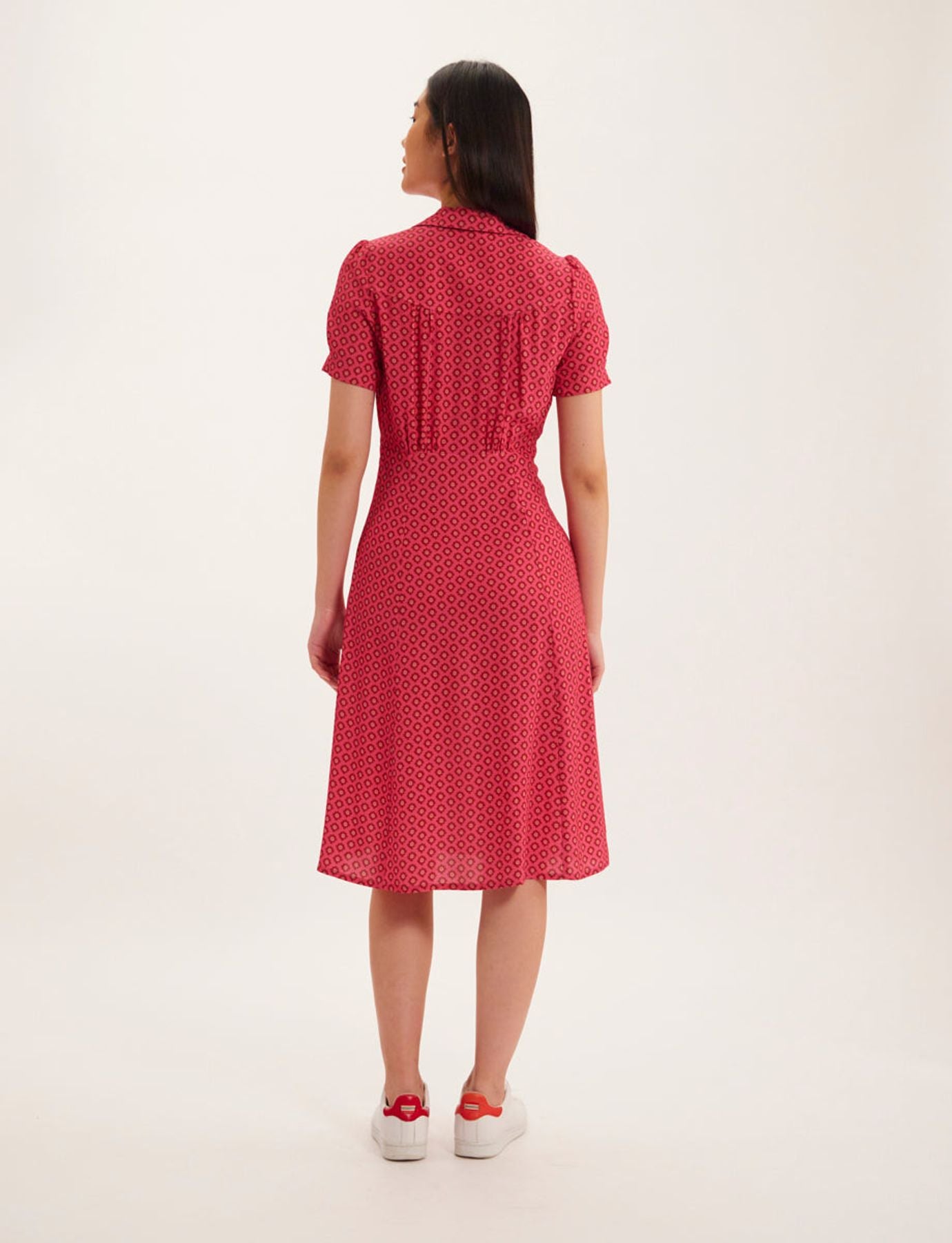 Angèle pink print dress
