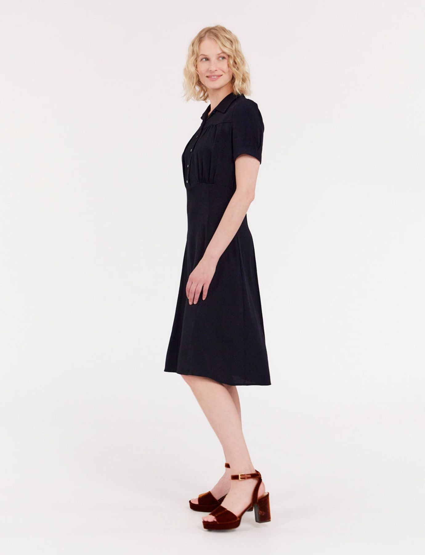 Angèle navy blue dress