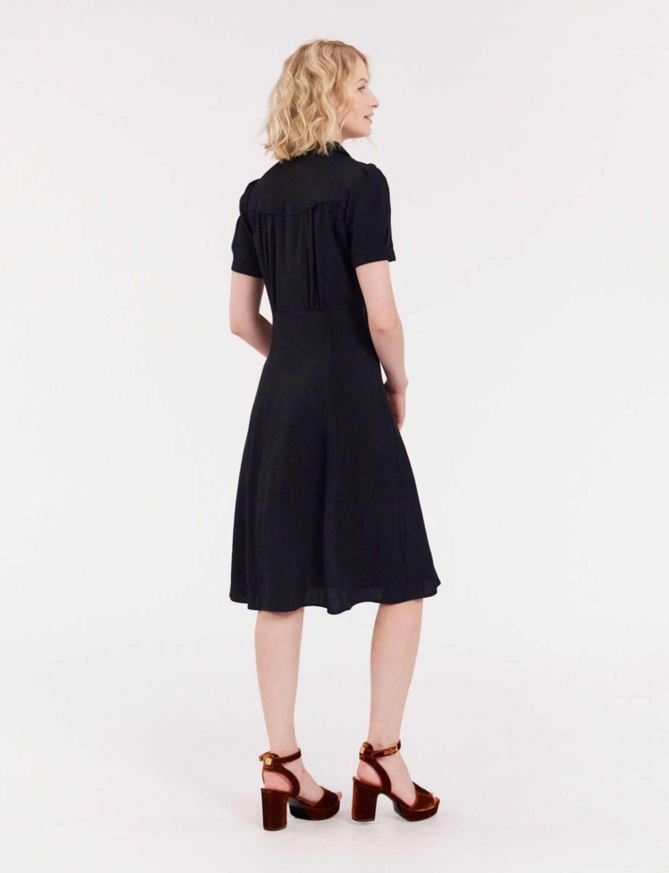 Angèle navy blue dress