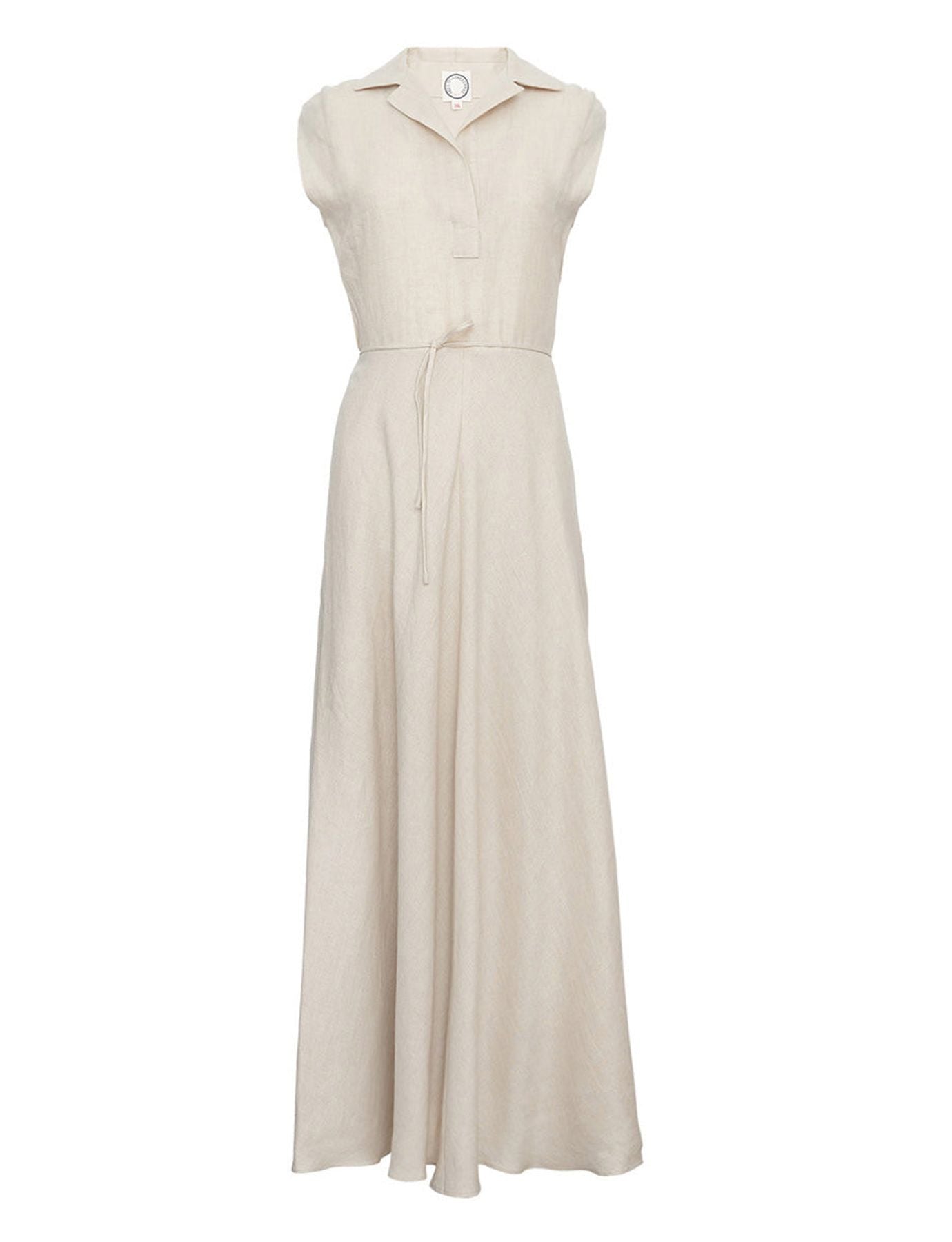 Purple dress in sandy linen